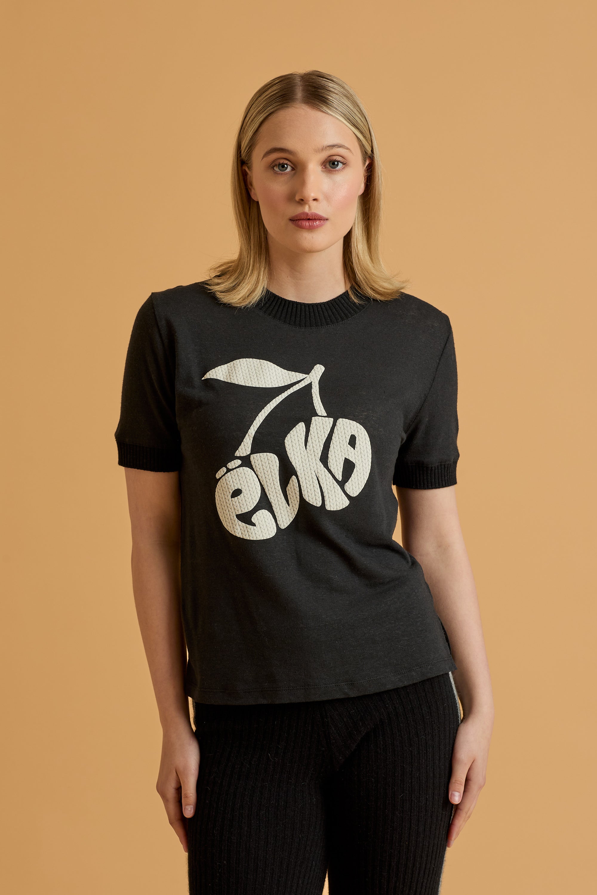 Cherry T Shirt in Black