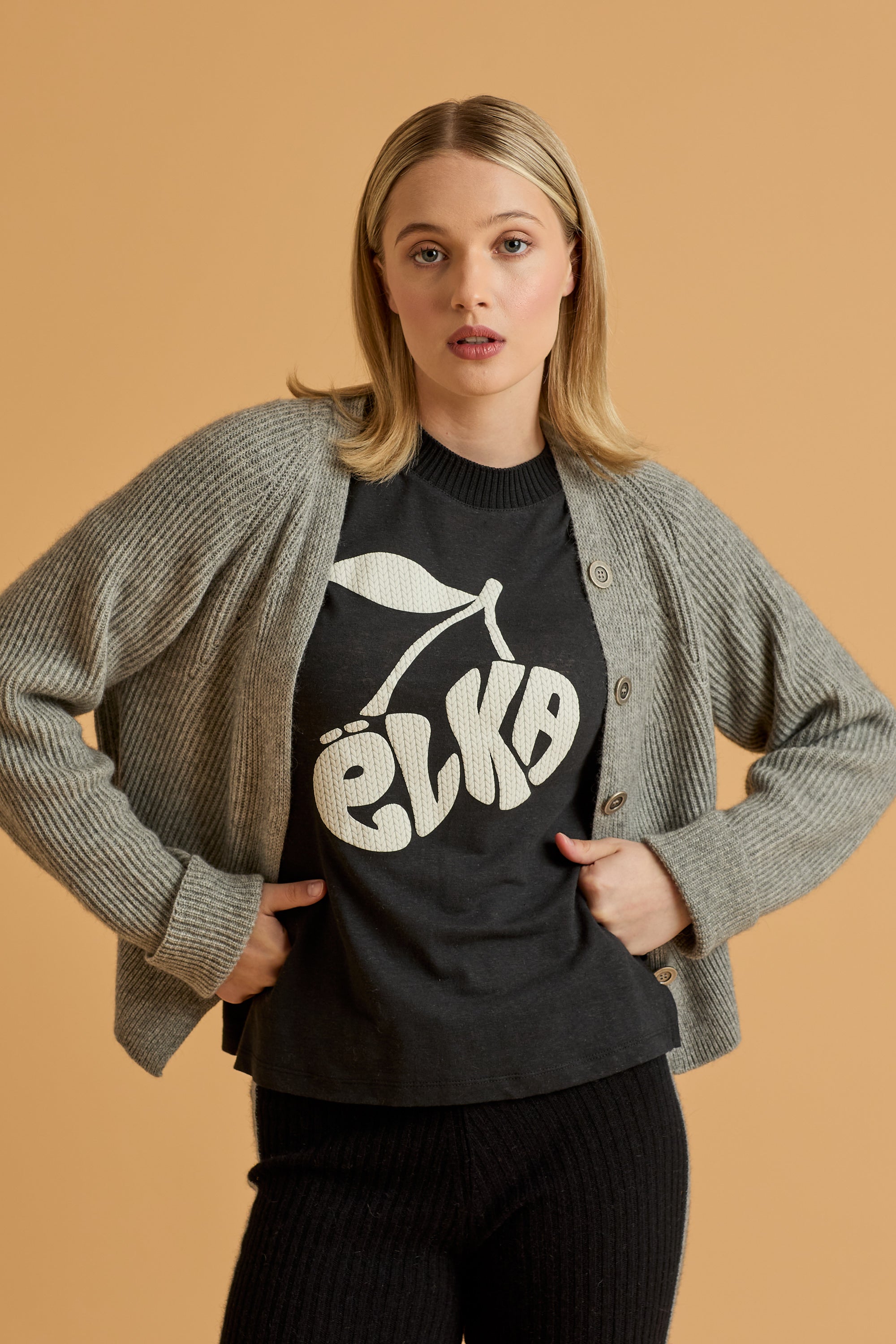 Cherry T Shirt in Black