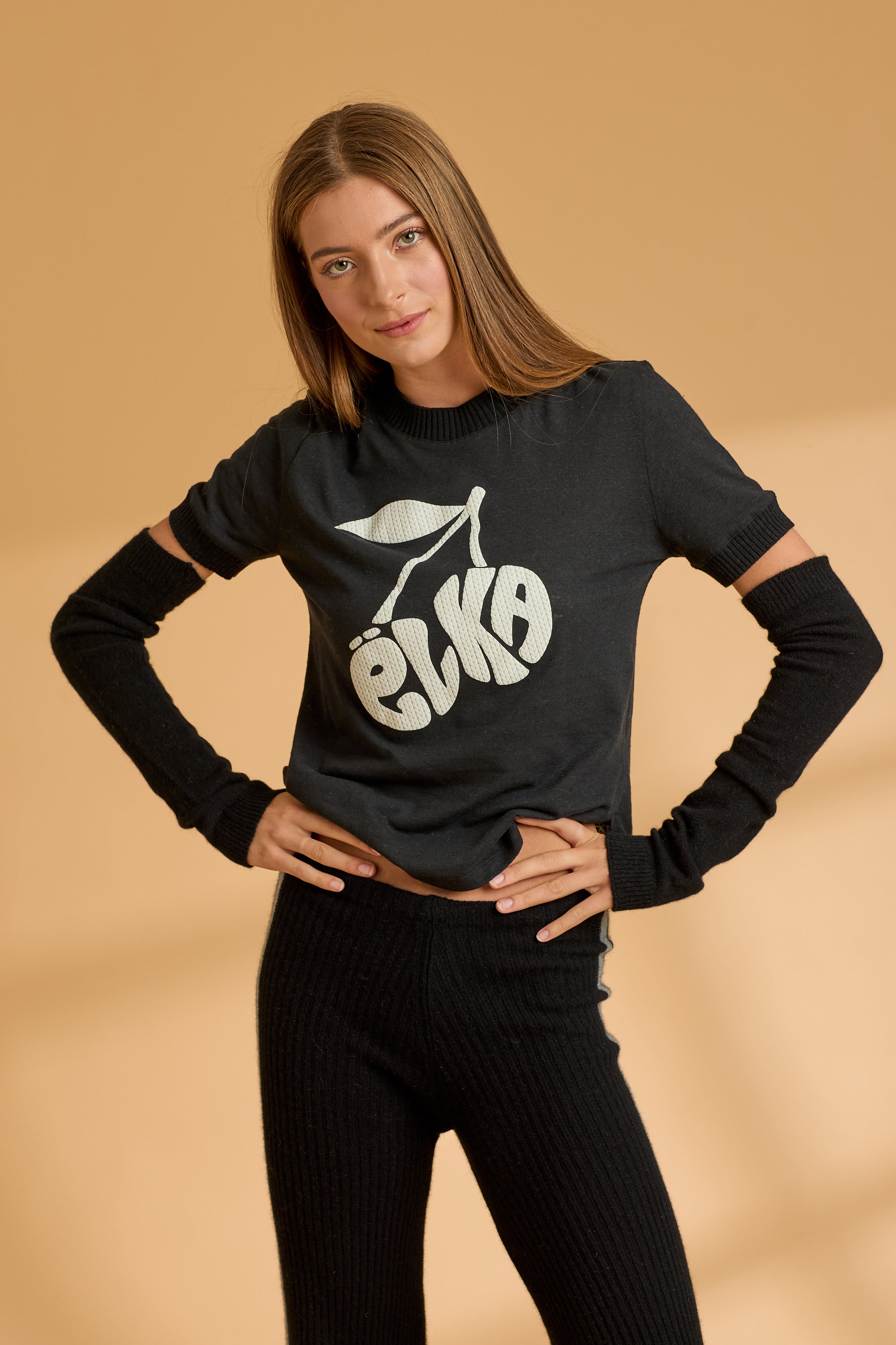 Cherry T Shirt in Black