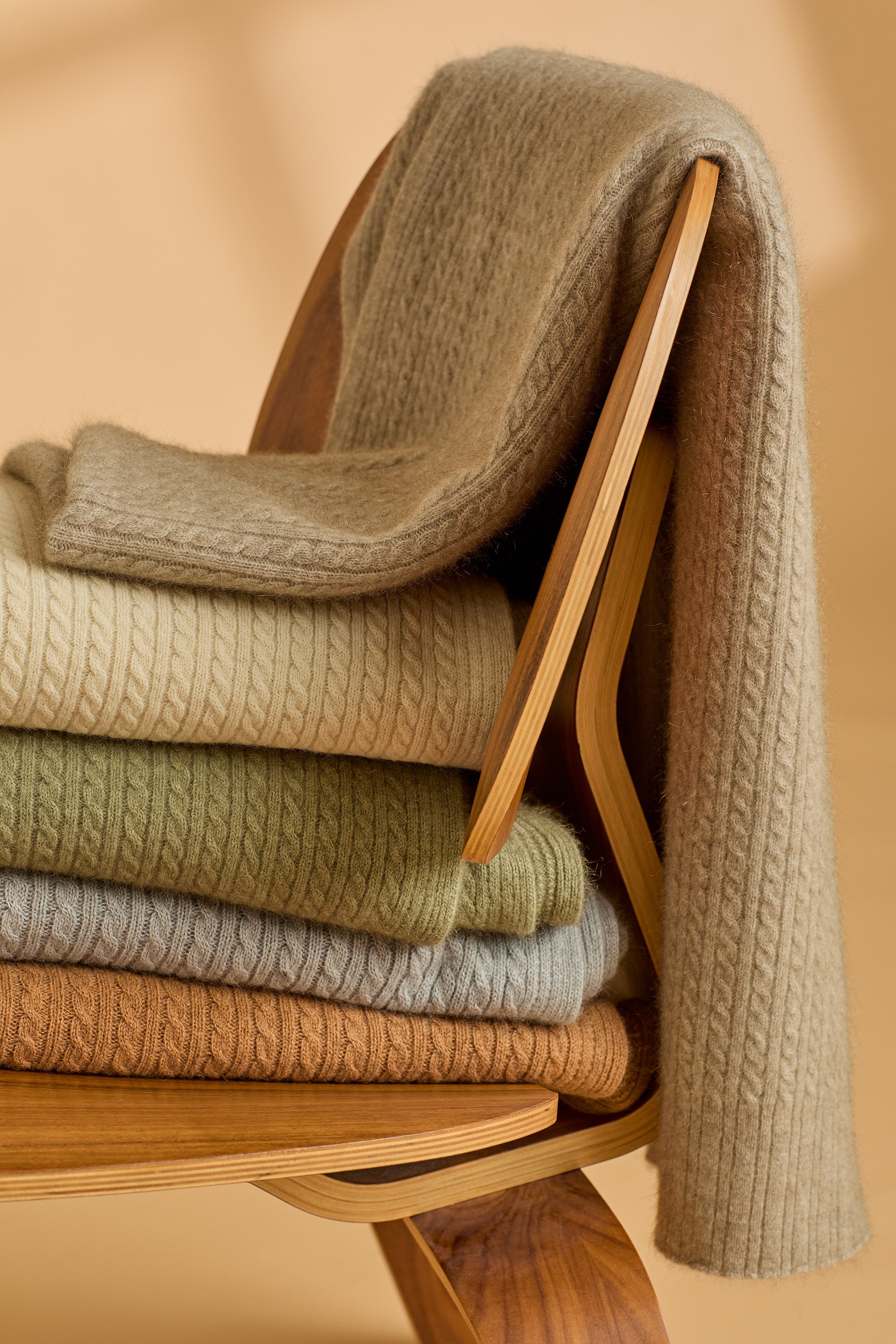 Cashmere Possum Silk Cable Travel Wrap