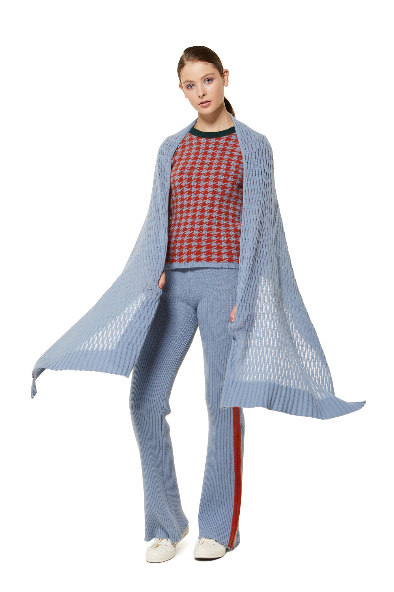 Possum Silk Lace Pashmina Glacier Blue
