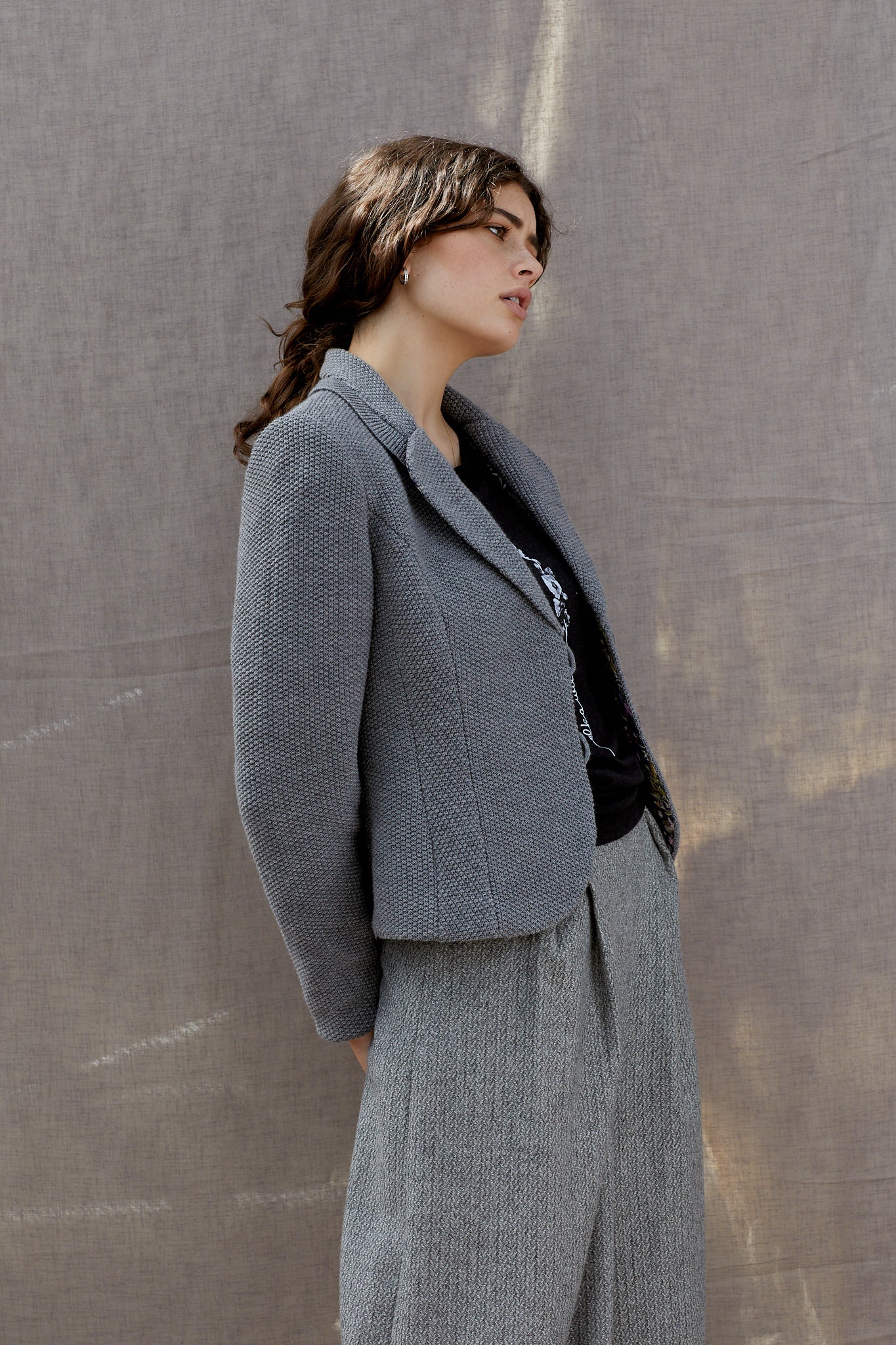 Moss Stitch Blazer