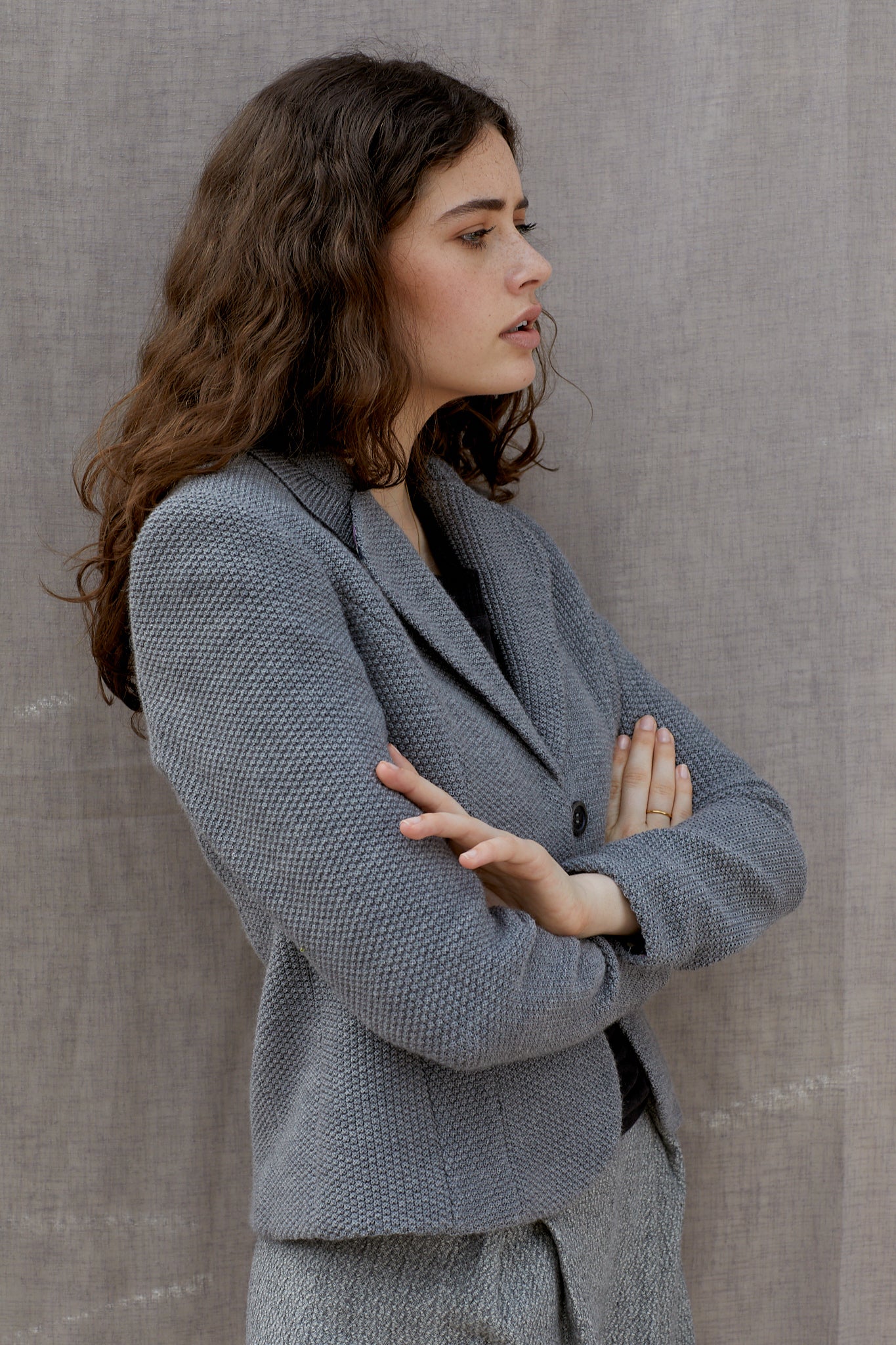 Moss Stitch Blazer