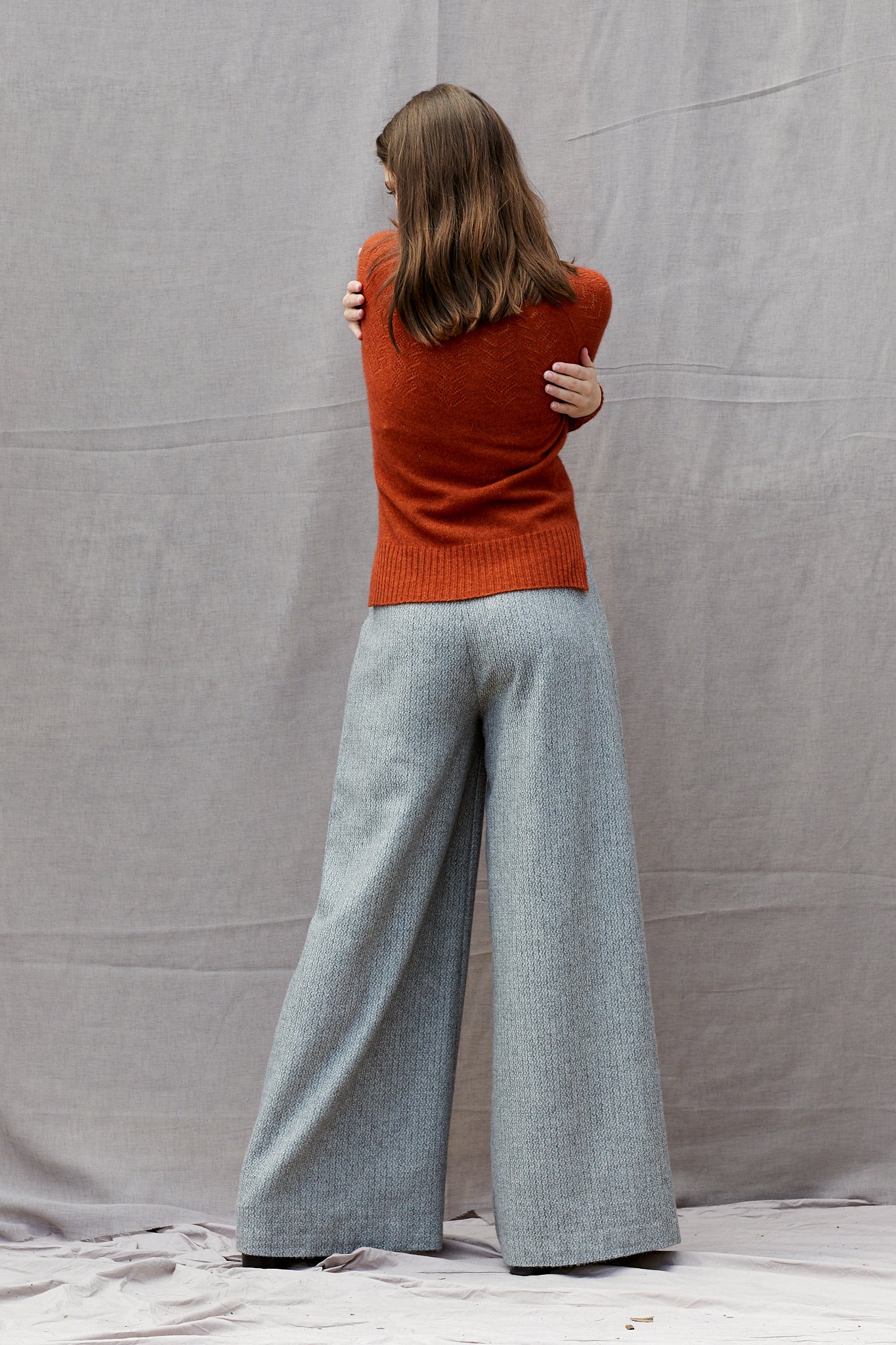 Heart Yoke Jumper in Persimmon