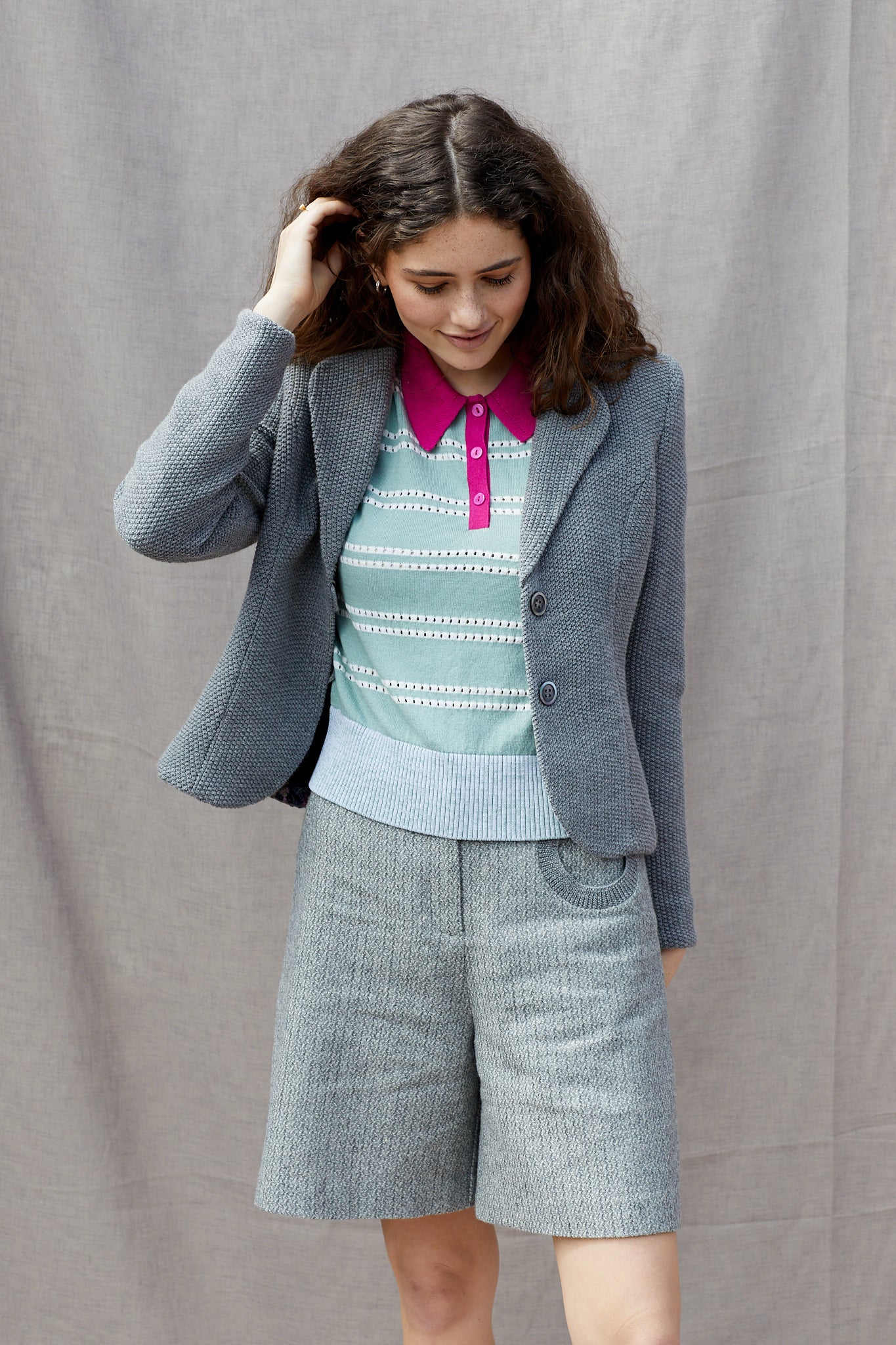 Moss Stitch Blazer