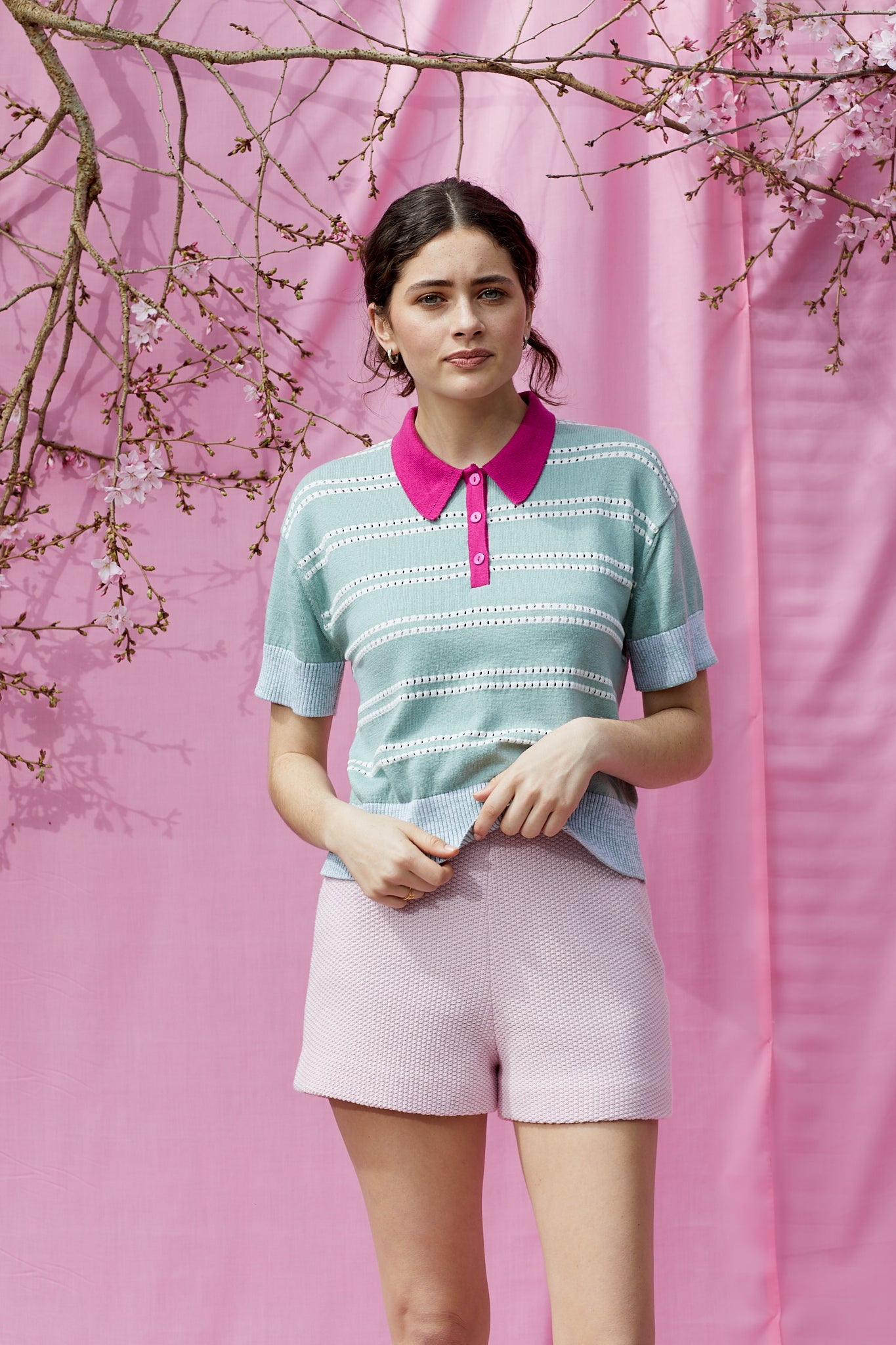 Cotton Silk Merino Polo
