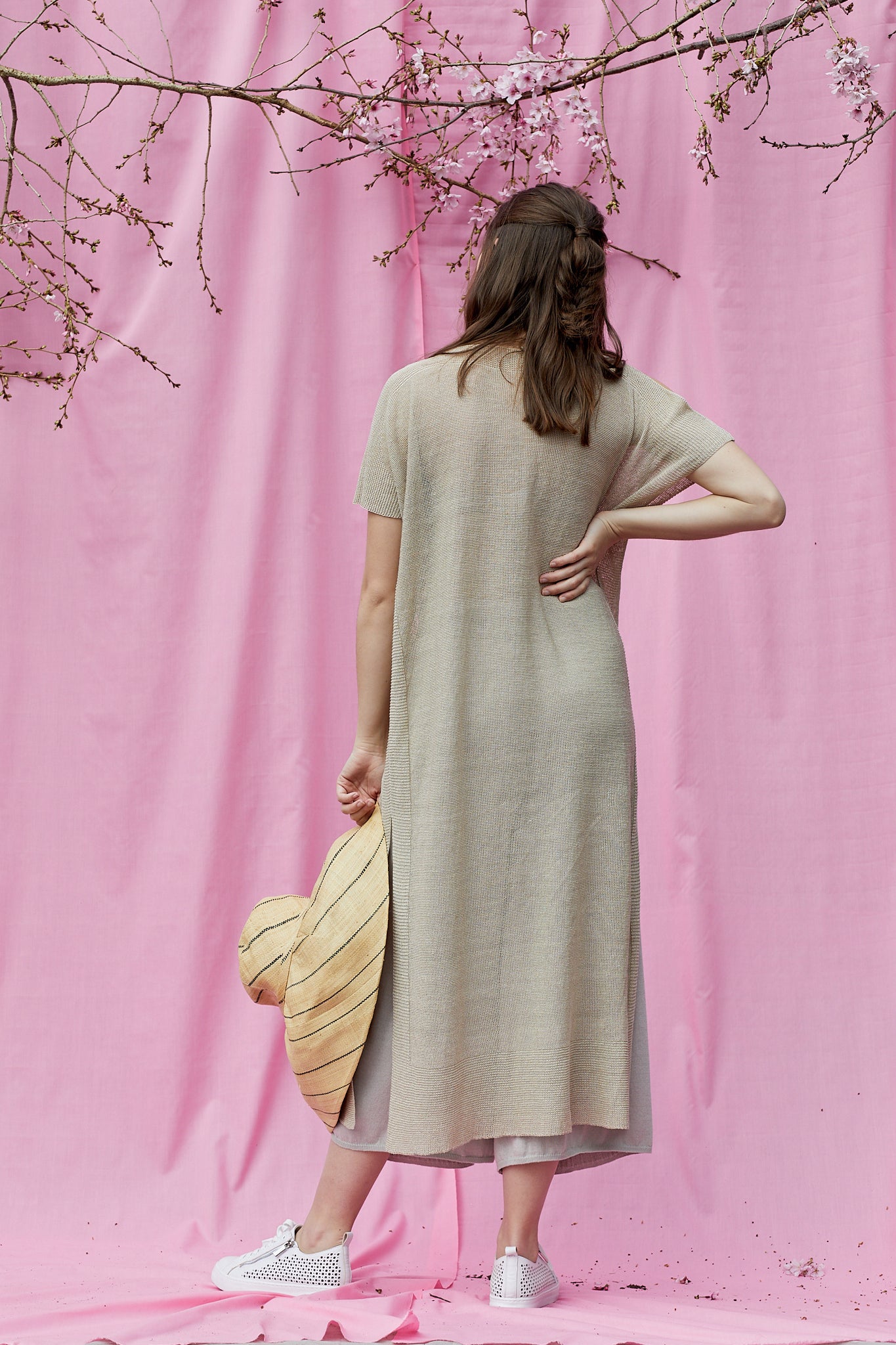 Linen Knit Flower Tunic