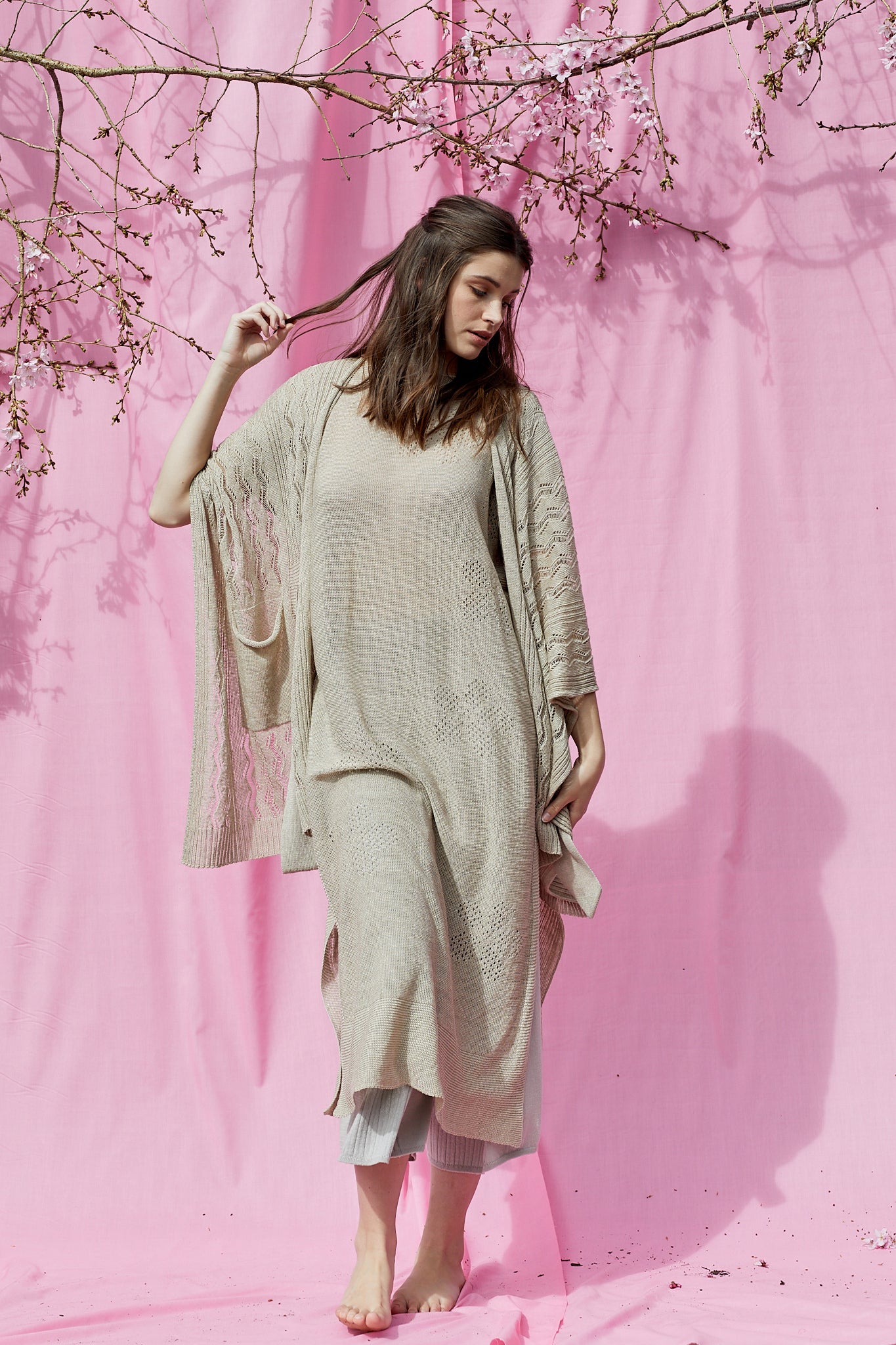 Linen Knit Kimono