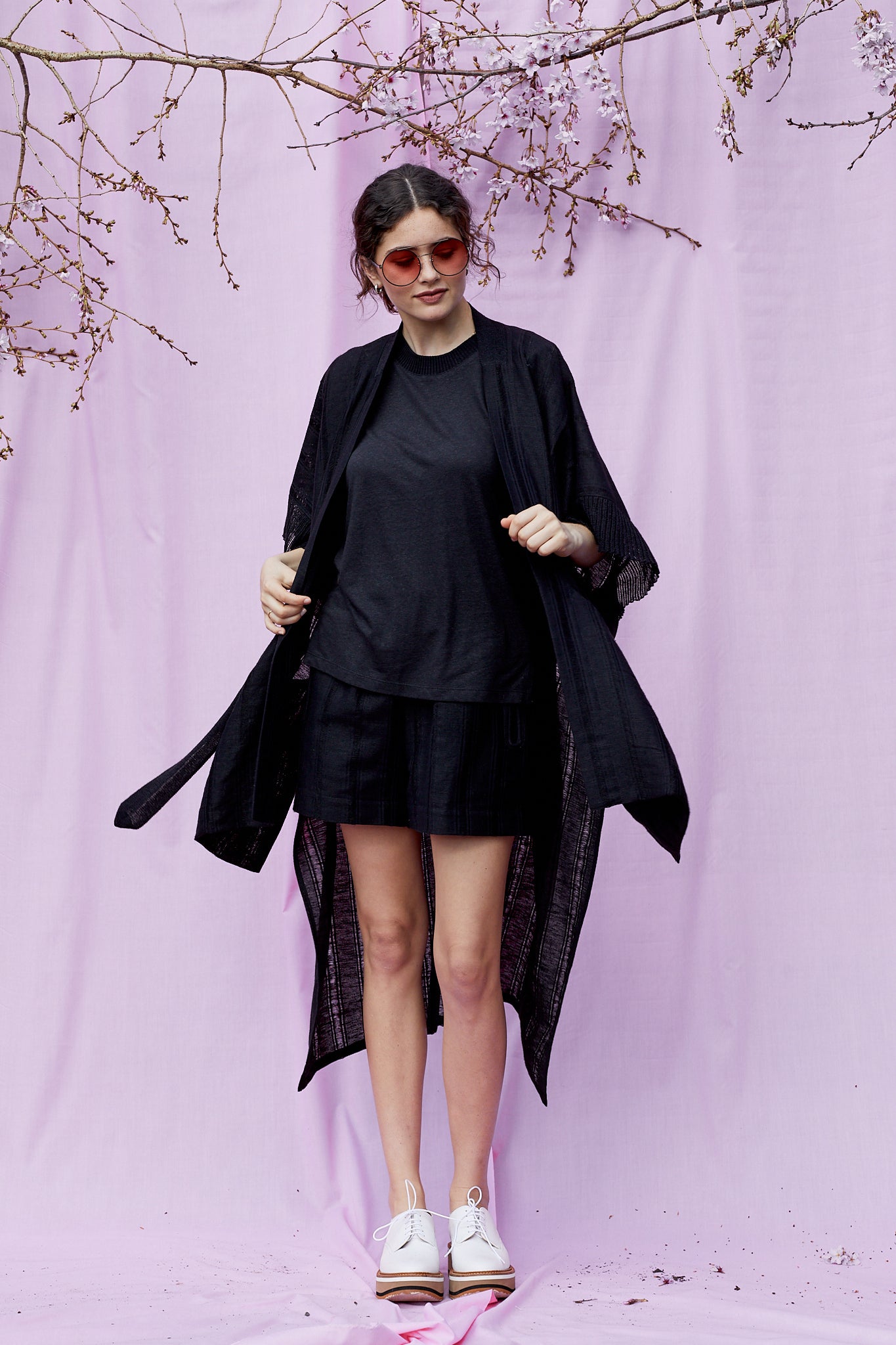 Mixed Media Linen Kimono