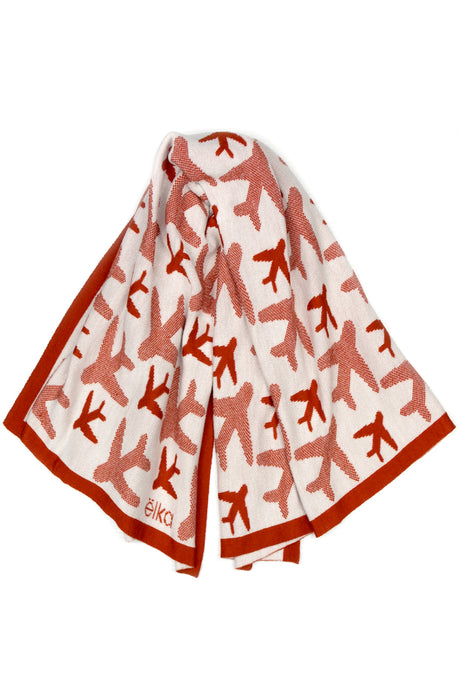 Merino Silk Baby Blanket in Tamarillo