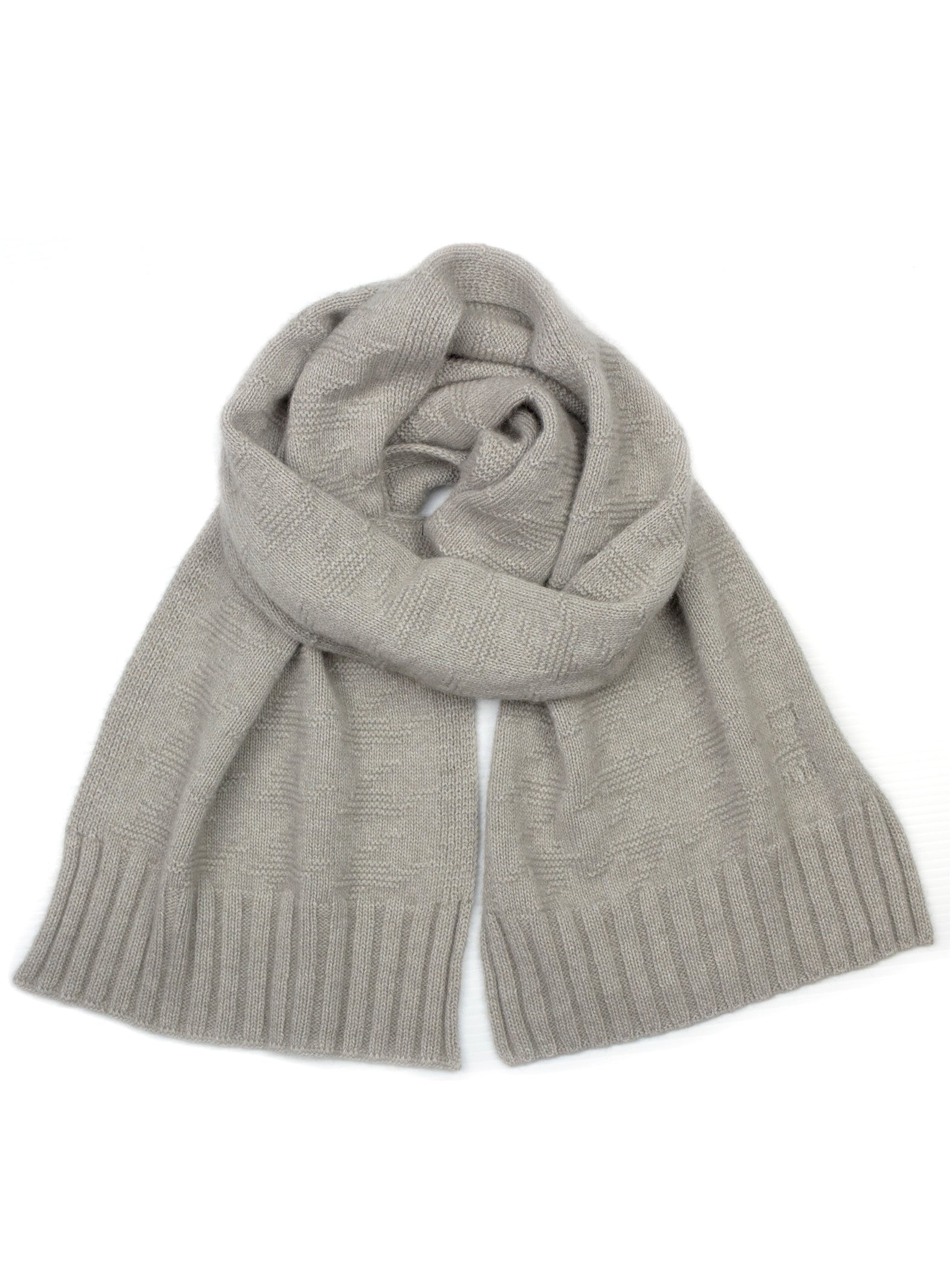 Cashmere Possum Silk Houndstooth Scarf Dove