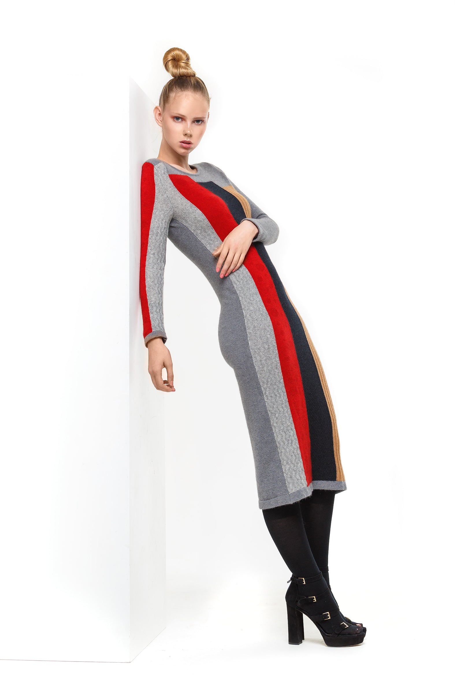 Colour Block Midi Dress
