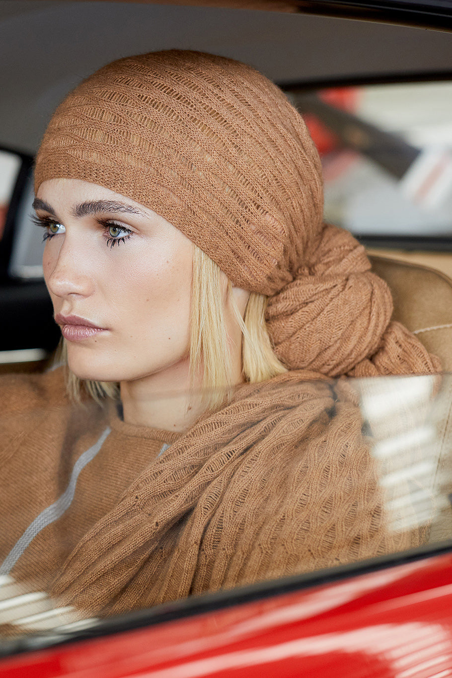Possum Silk Merino Pashmina in Camel