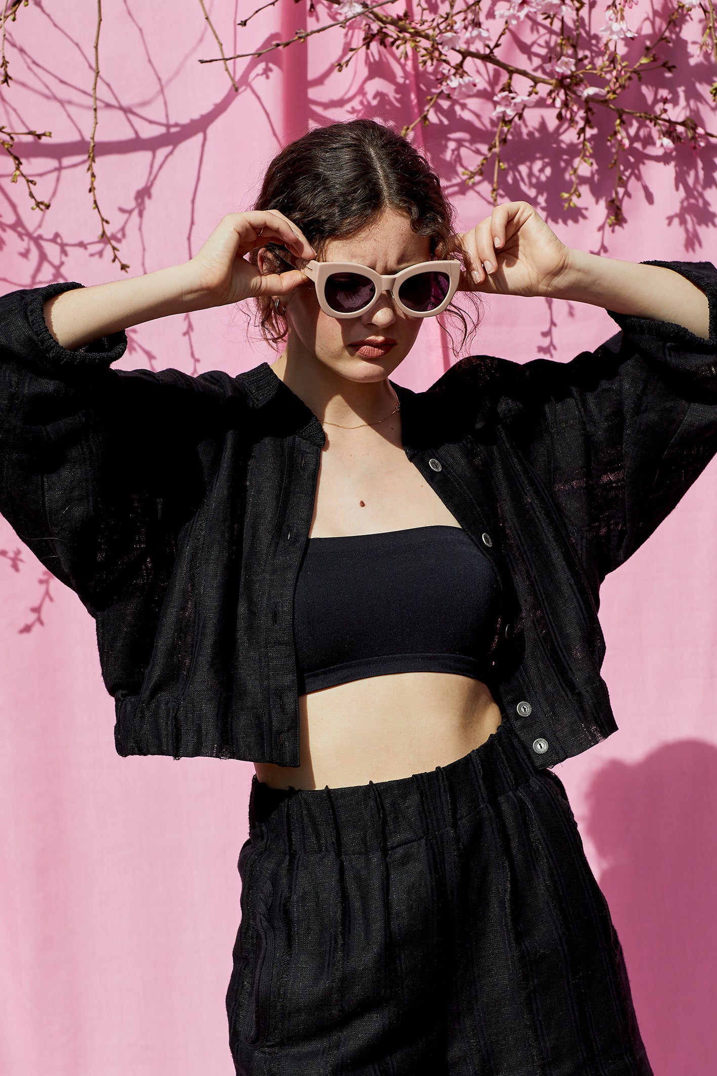 Wide leg linen pants