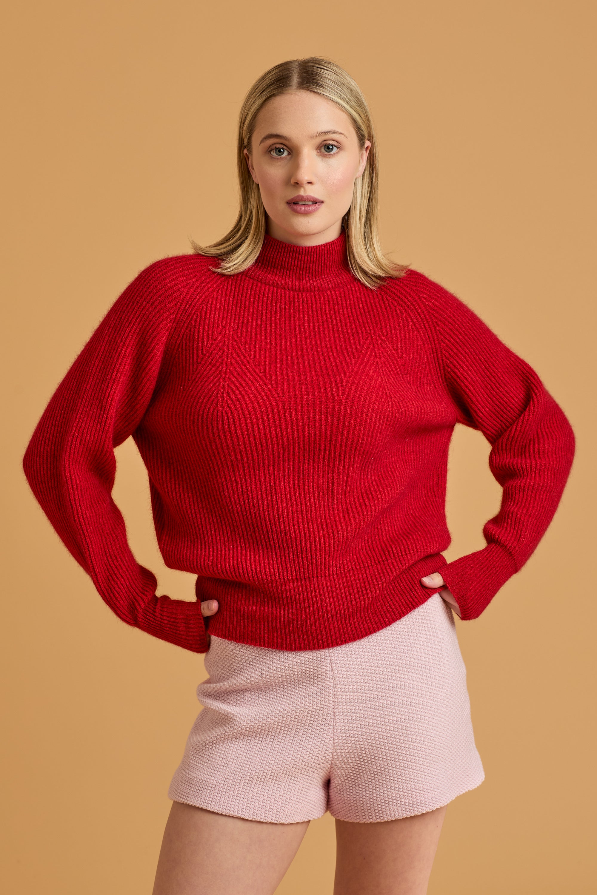 Possum Silk Merino Zoe Jumper in Red