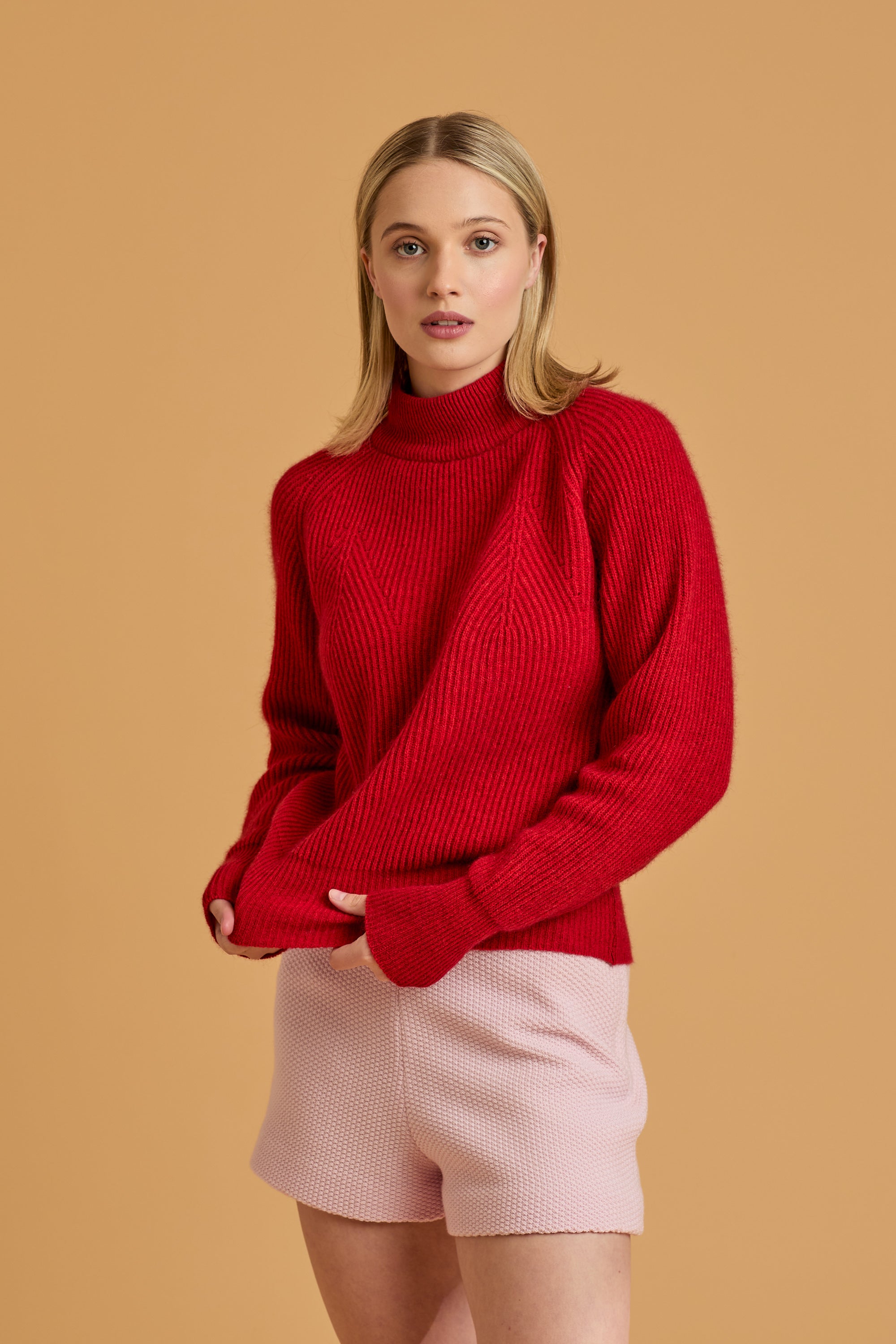 Possum Silk Merino Zoe Jumper in Red