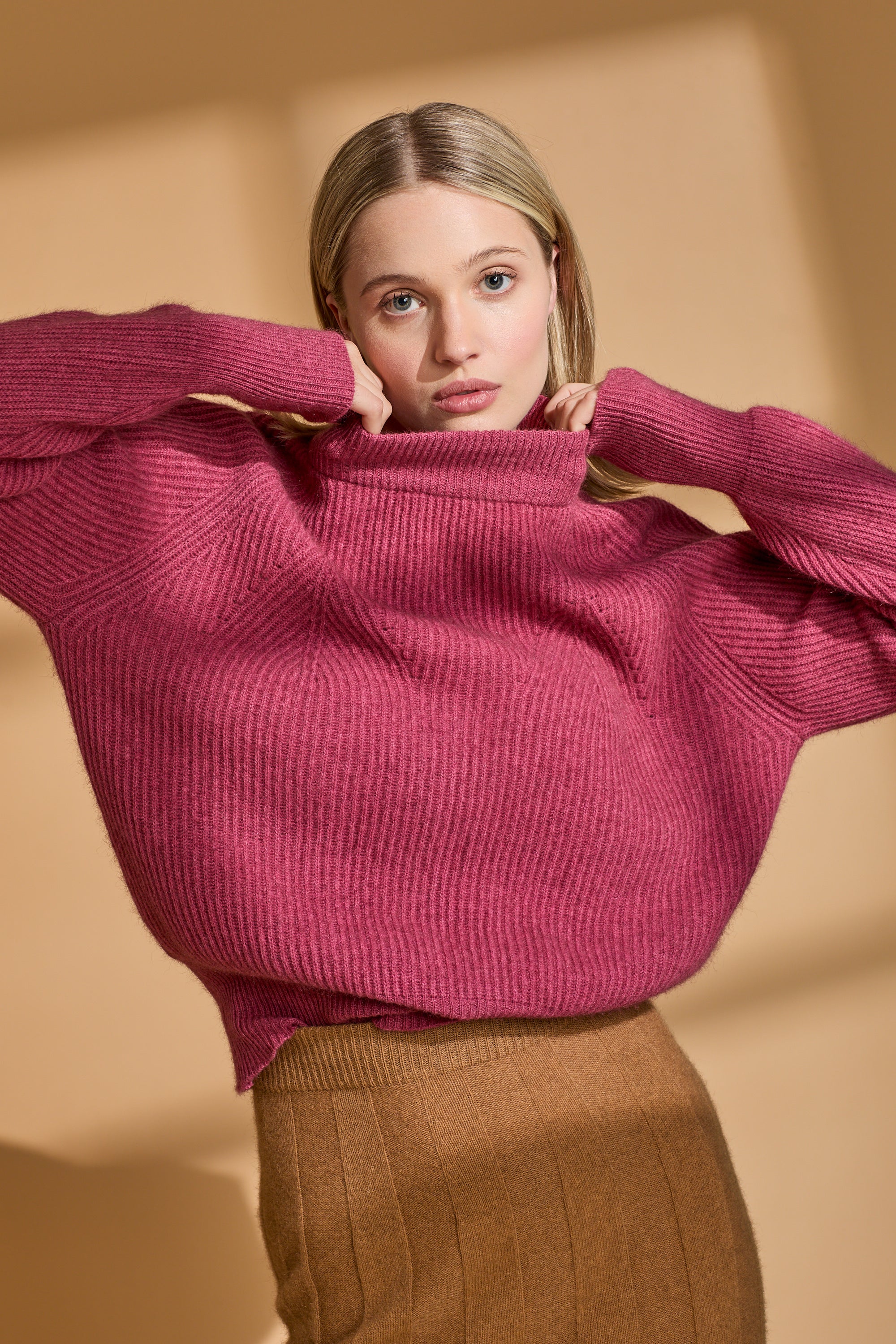 Possum Silk Merino Zoe Jumper in Rose