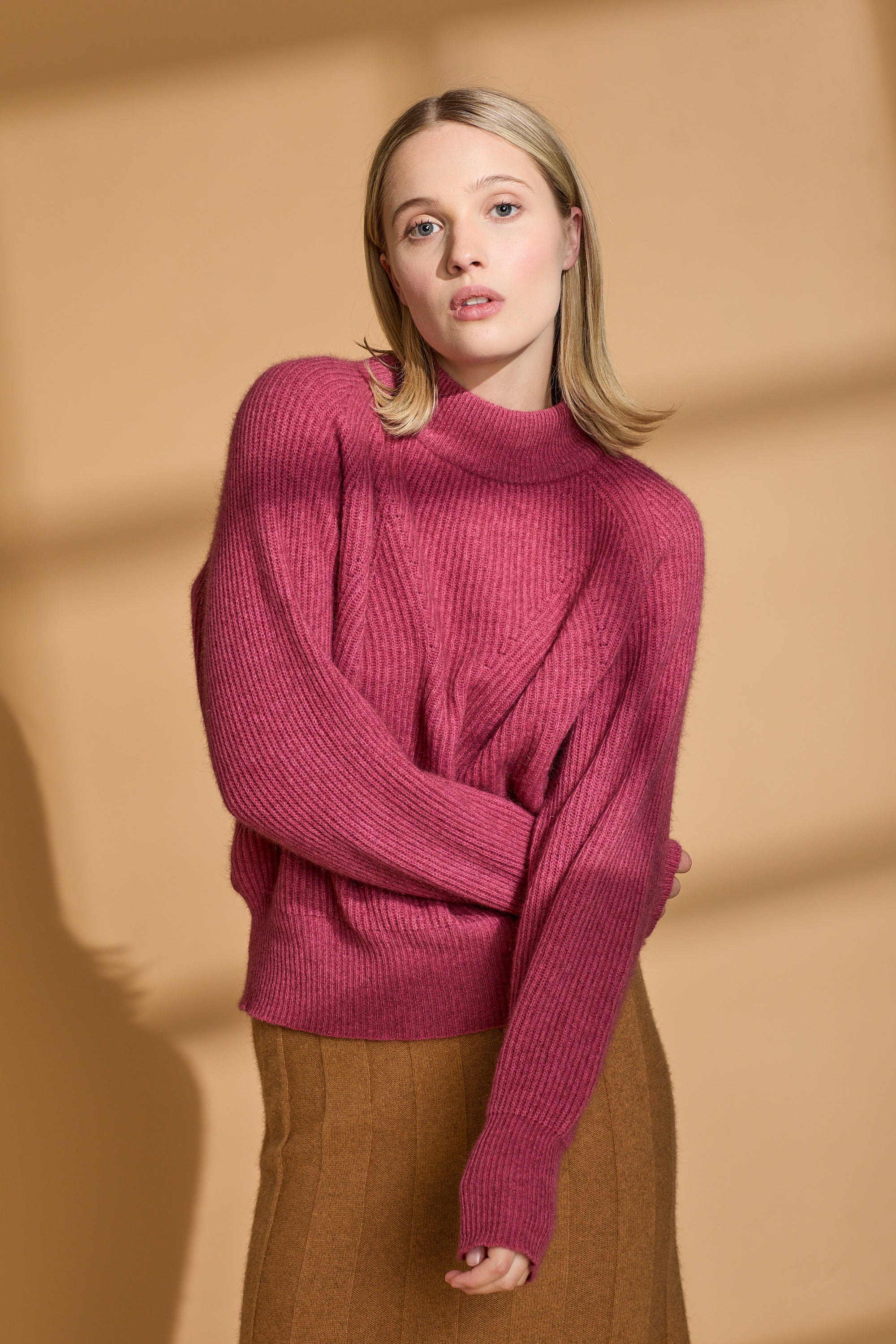 Possum Silk Merino Zoe Jumper in Rose