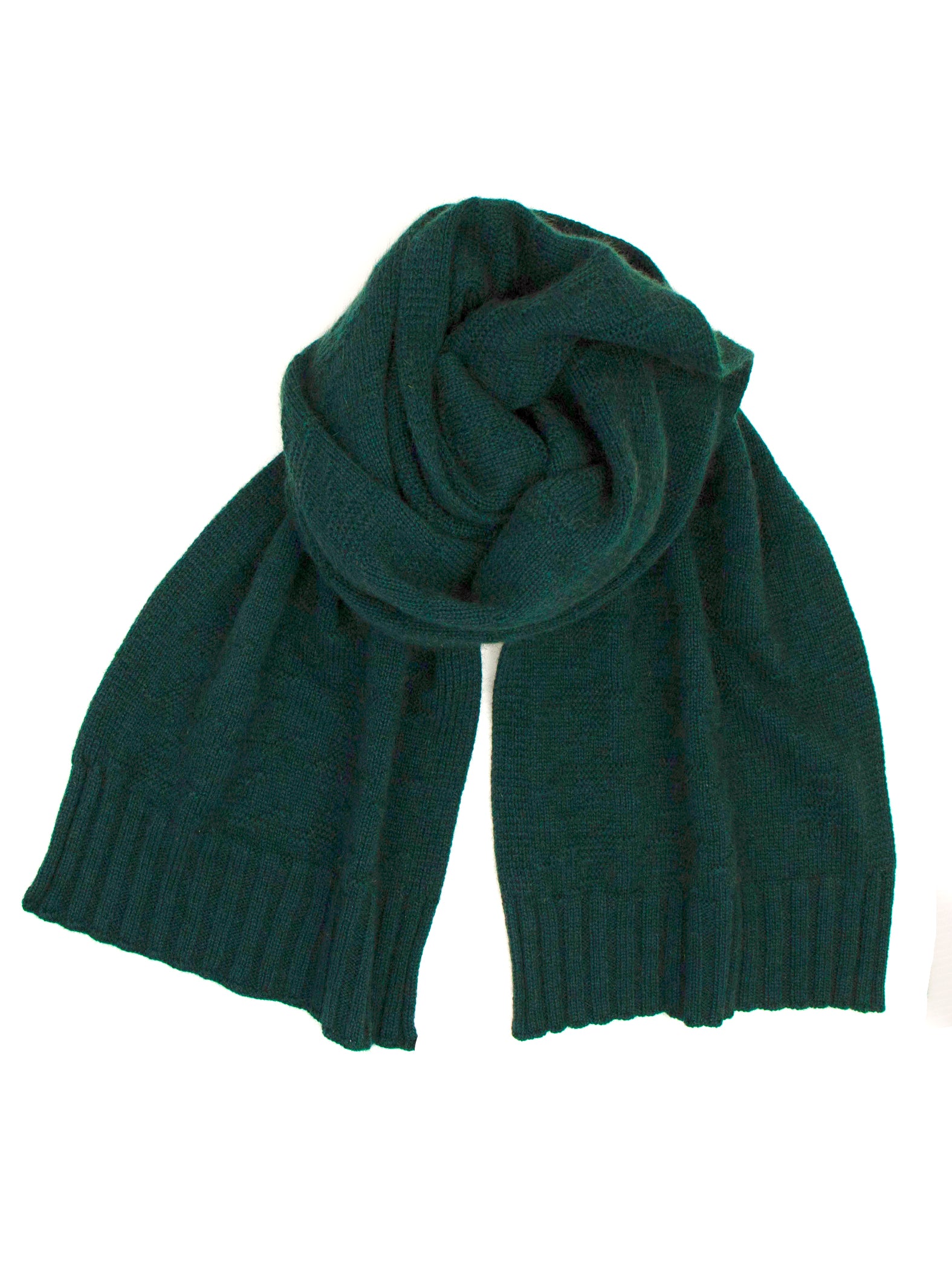 Possum Silk Merino Houndy Scarf in British Racing Green