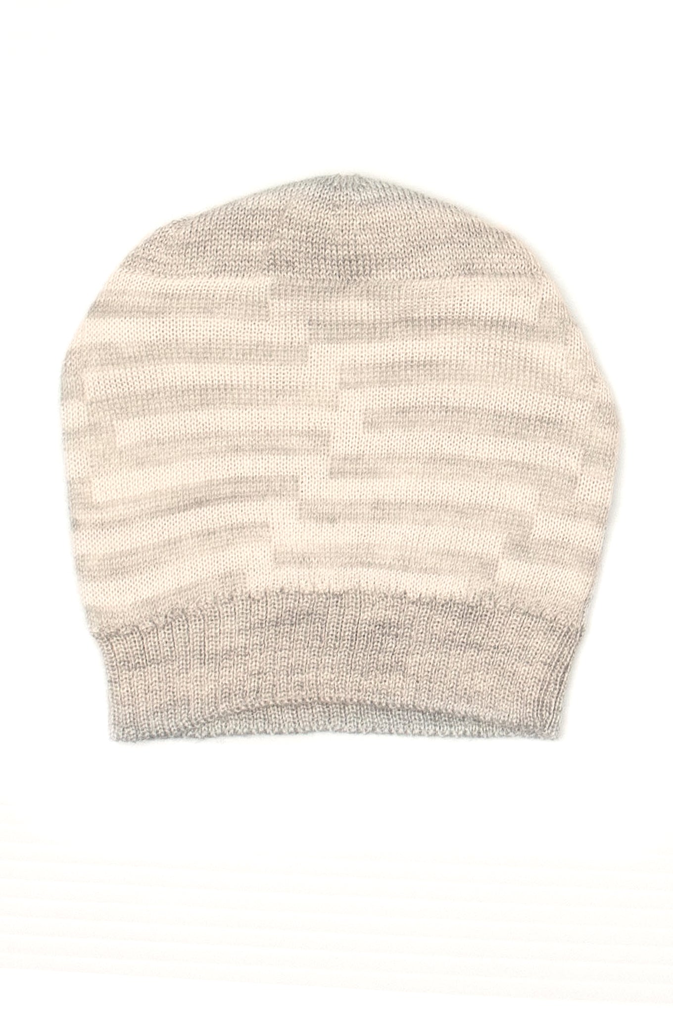 Silk Merino Oatmeal Chevron Baby Hat