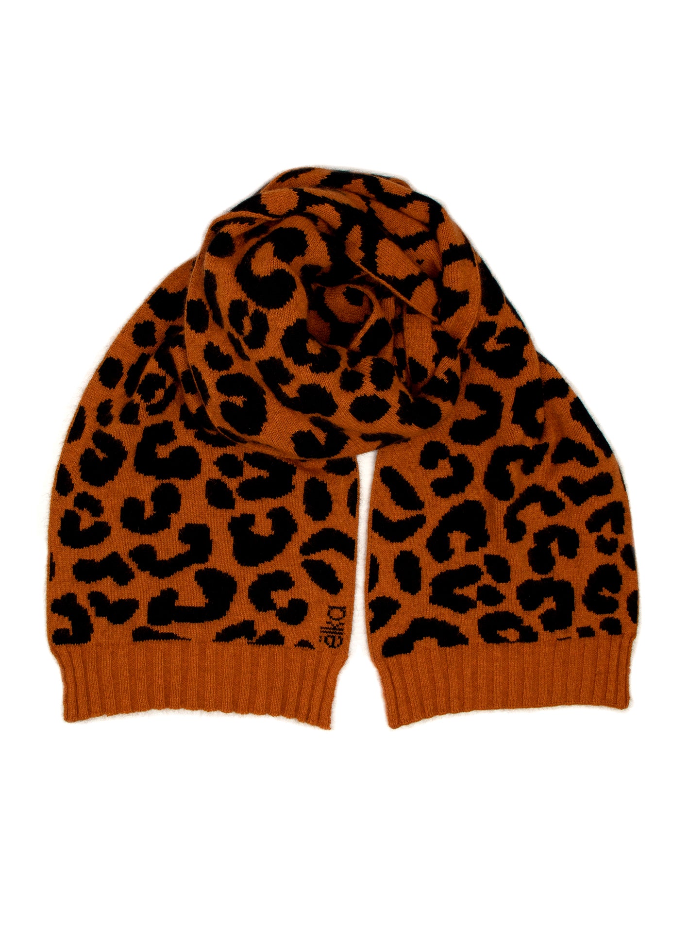 Cashmere Possum Silk Merino Leopard Print Scarf