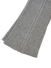 Possum Silk Merino Racing Stripe Knit Pants in Grey Marl