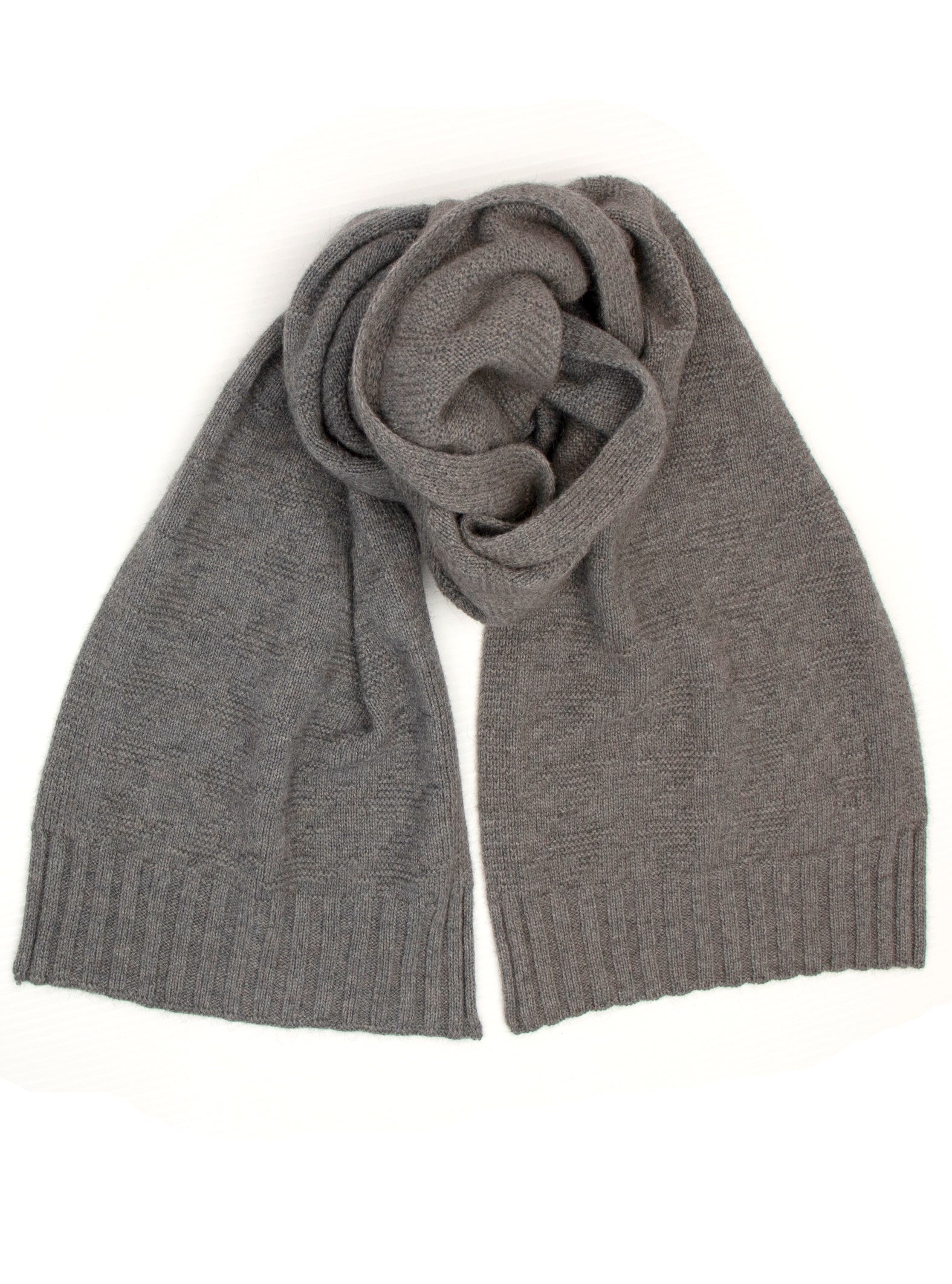 Possum Silk Merino Houndy Scarf in Pewter