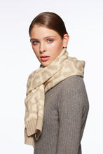 Leo Scarf in Beige and Ivory