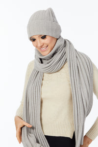 FF shawl - Dove grey lurex shawl
