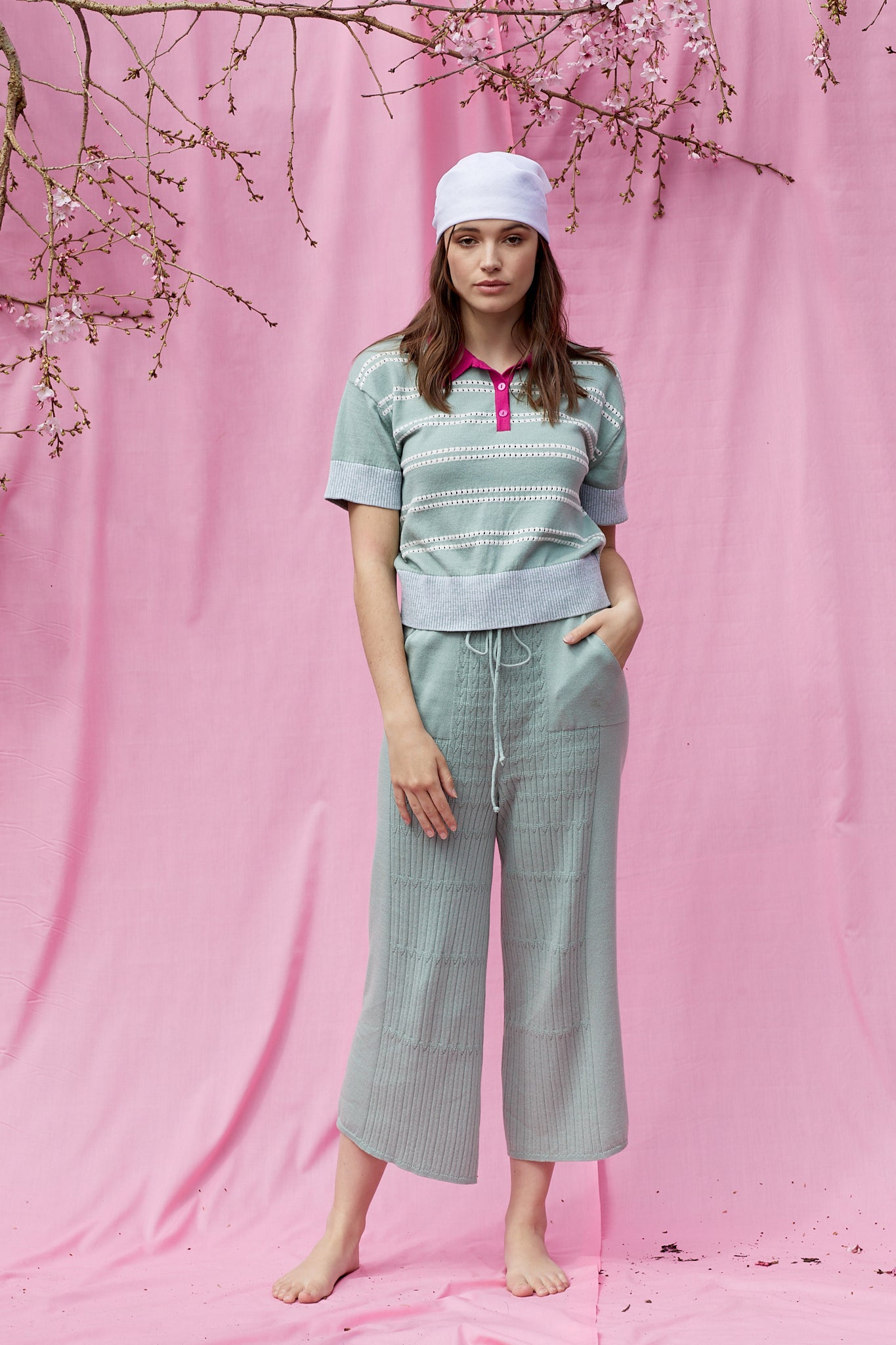 Cotton Silk Merino Polo
