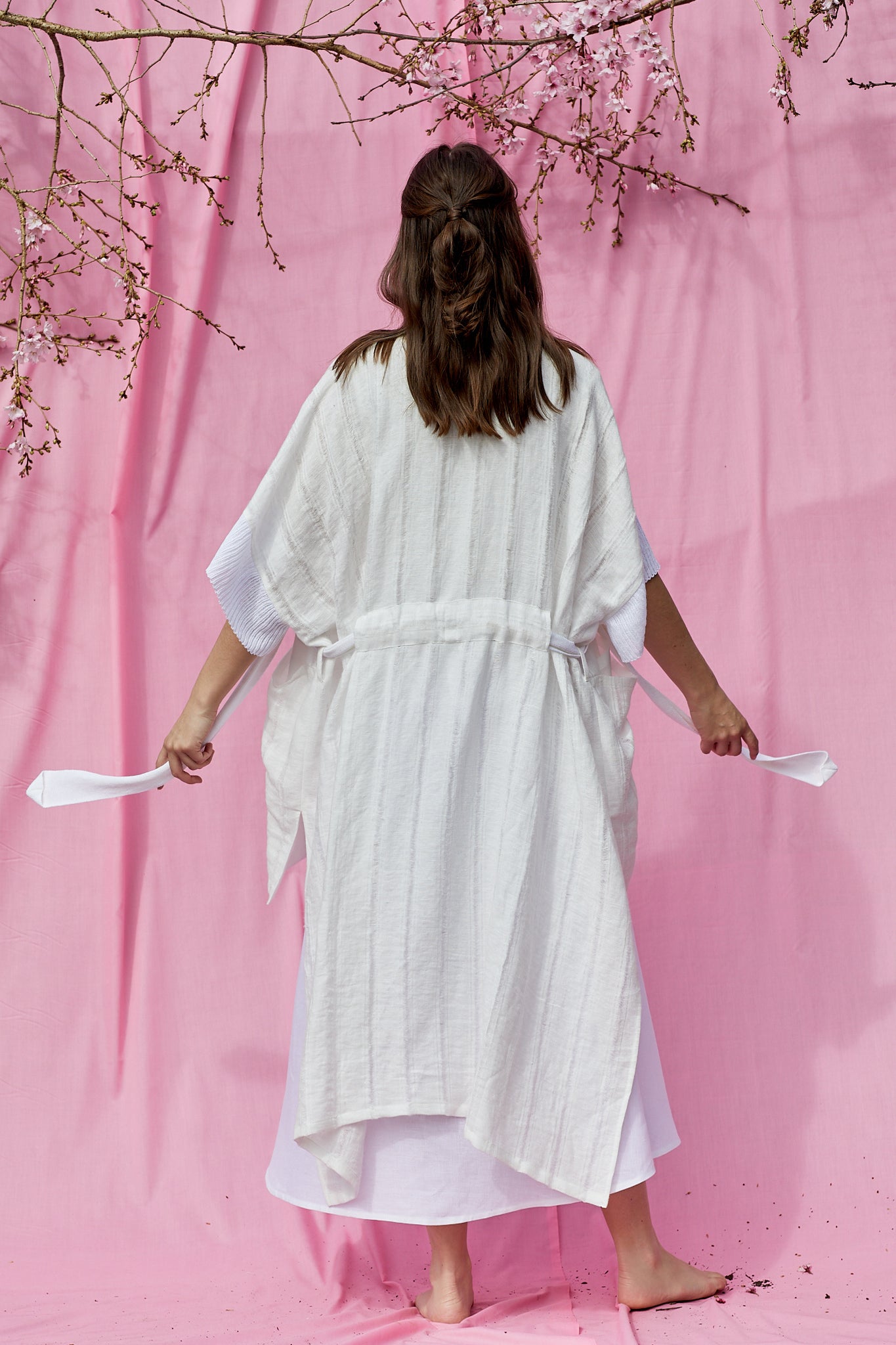Mixed Media Linen Kimono