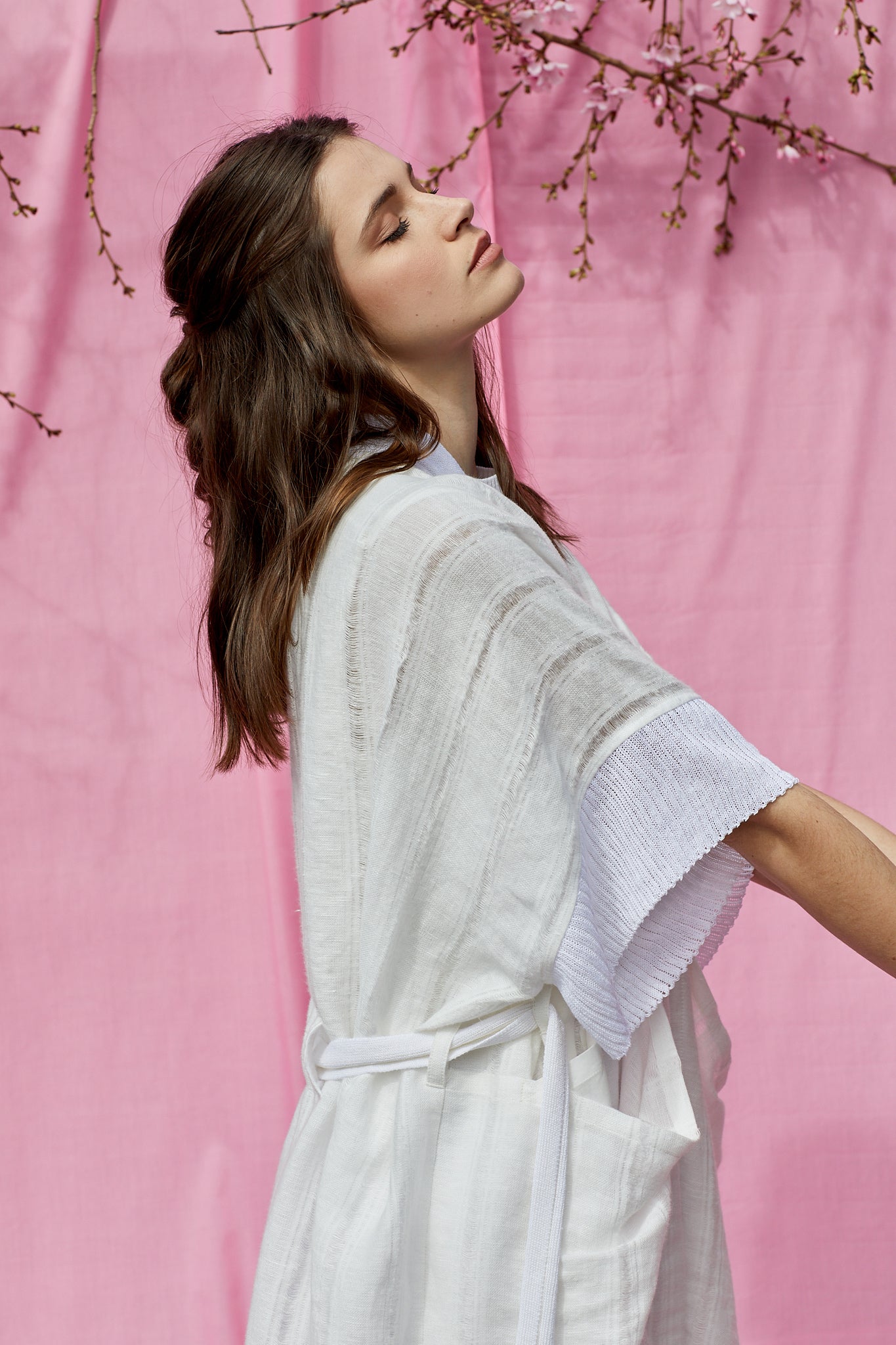 Mixed Media Linen Kimono