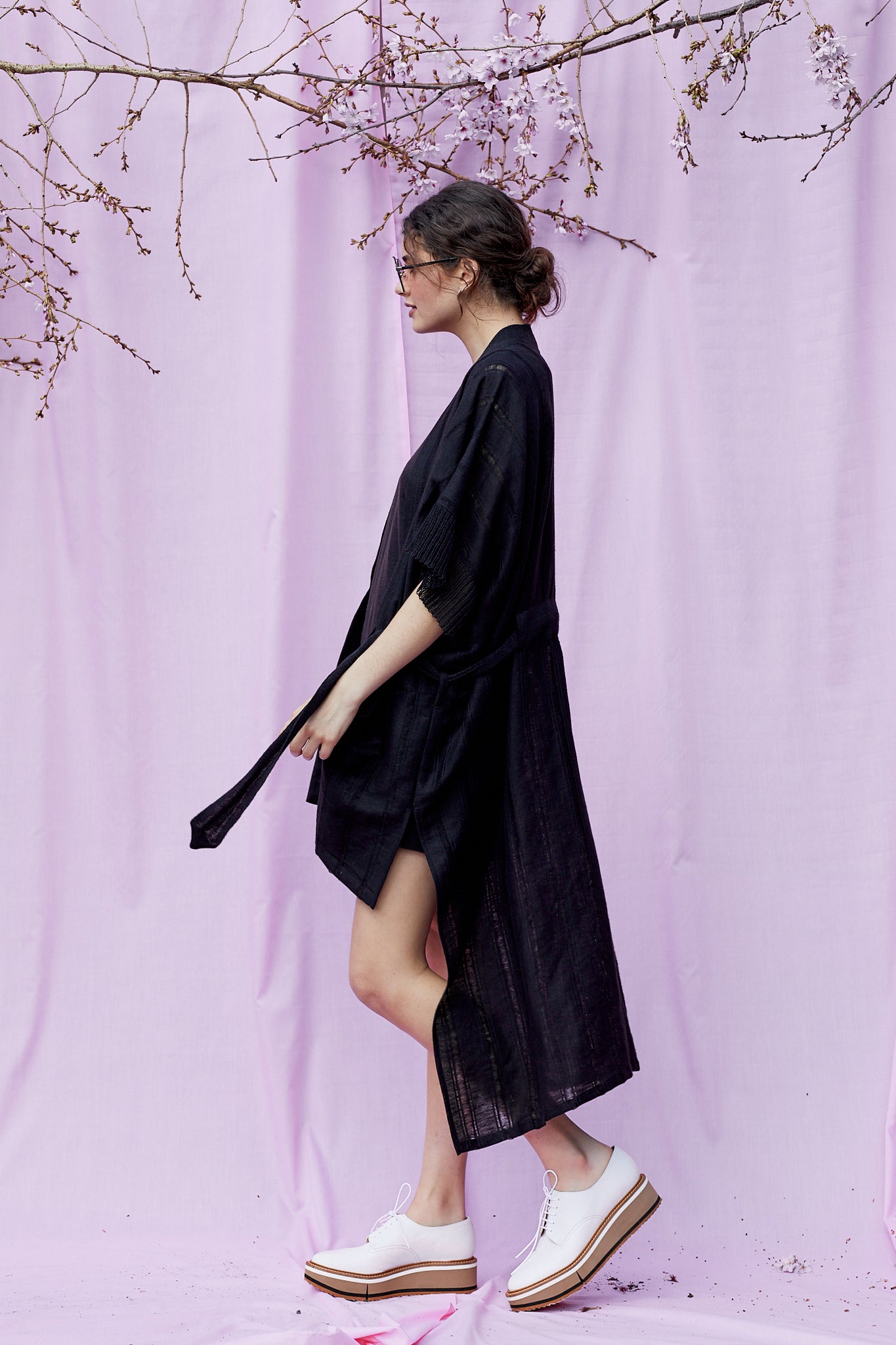 Mixed Media Linen Kimono