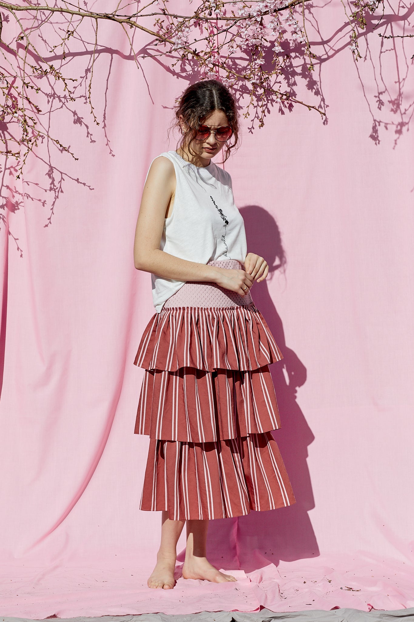 Long Ruffle Skirt