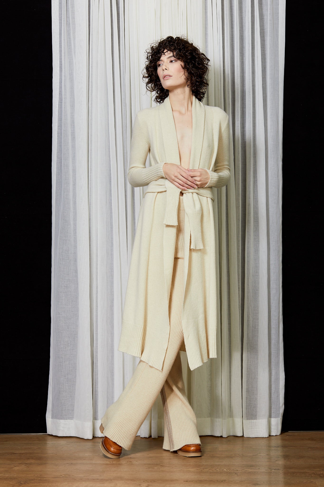 Long Cardigan in Ivory