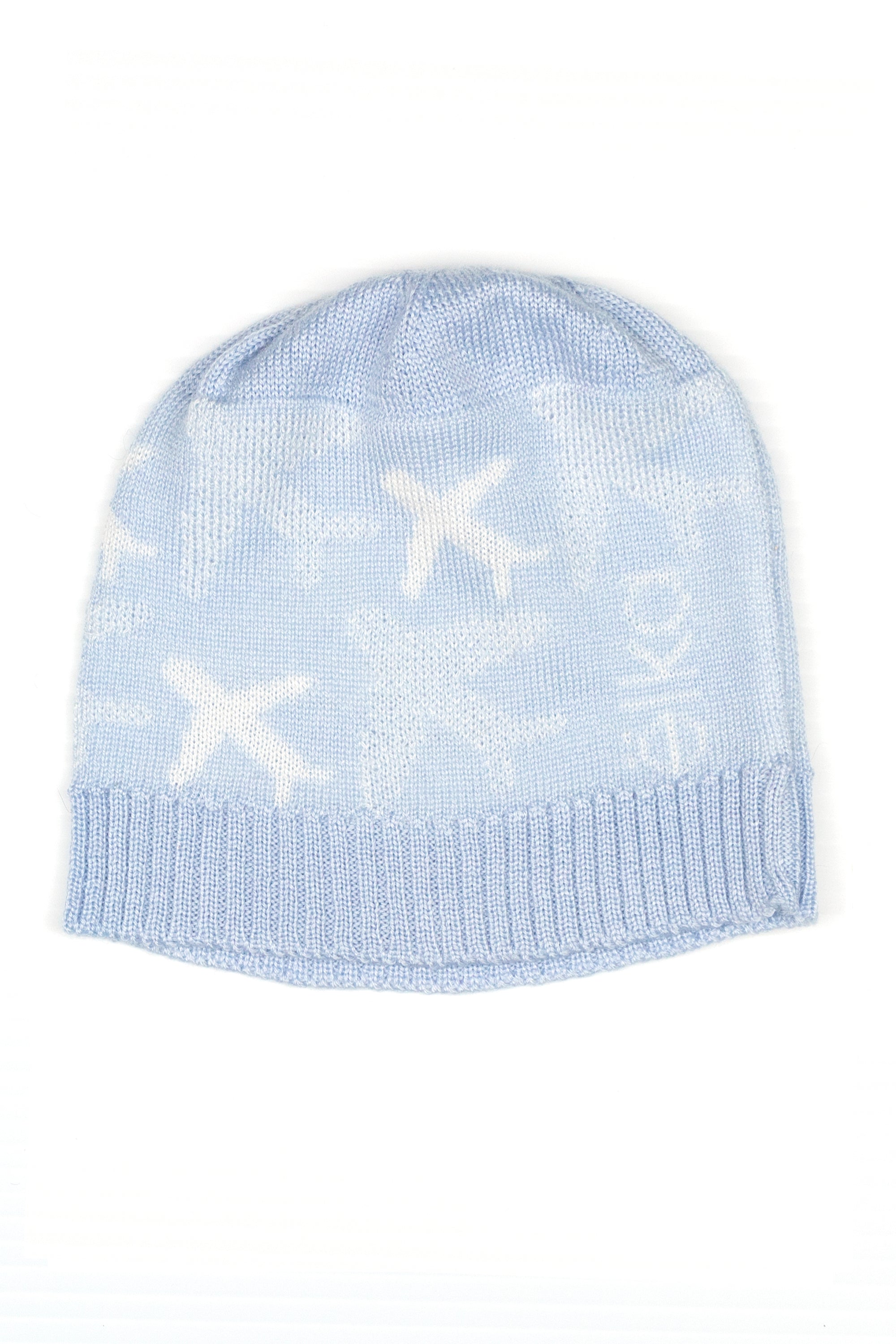 Merino and Silk Baby Beanie in Blue