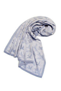 Silk Merino Baby Blanket in Baby Blue