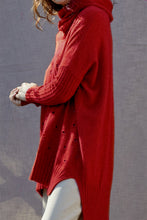 Possum Silk Merino Caffa Tunic in Red