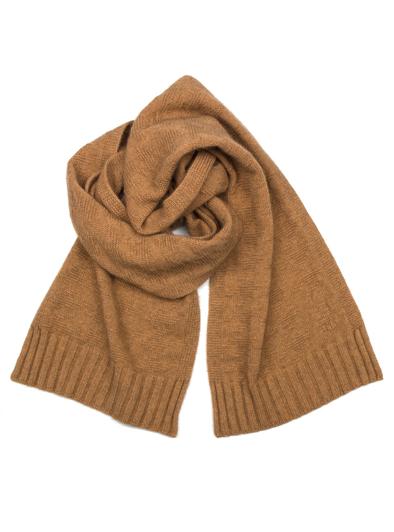 Possum Silk Houndstooth Scarf  Camel