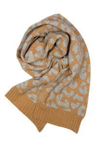 Leo Scarf in Camel and Grey Marl