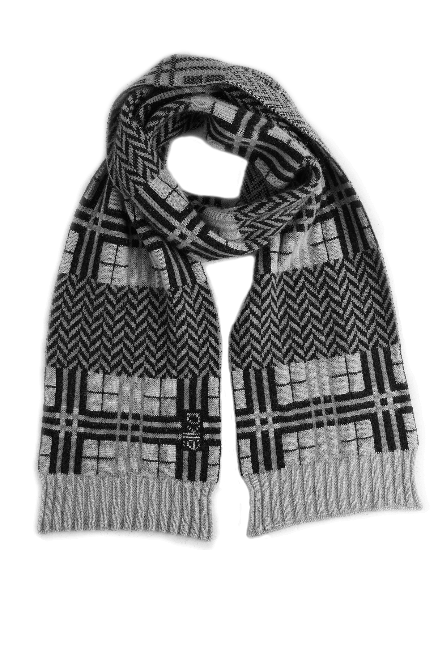 Cashmere Chevron Plaid Scarf