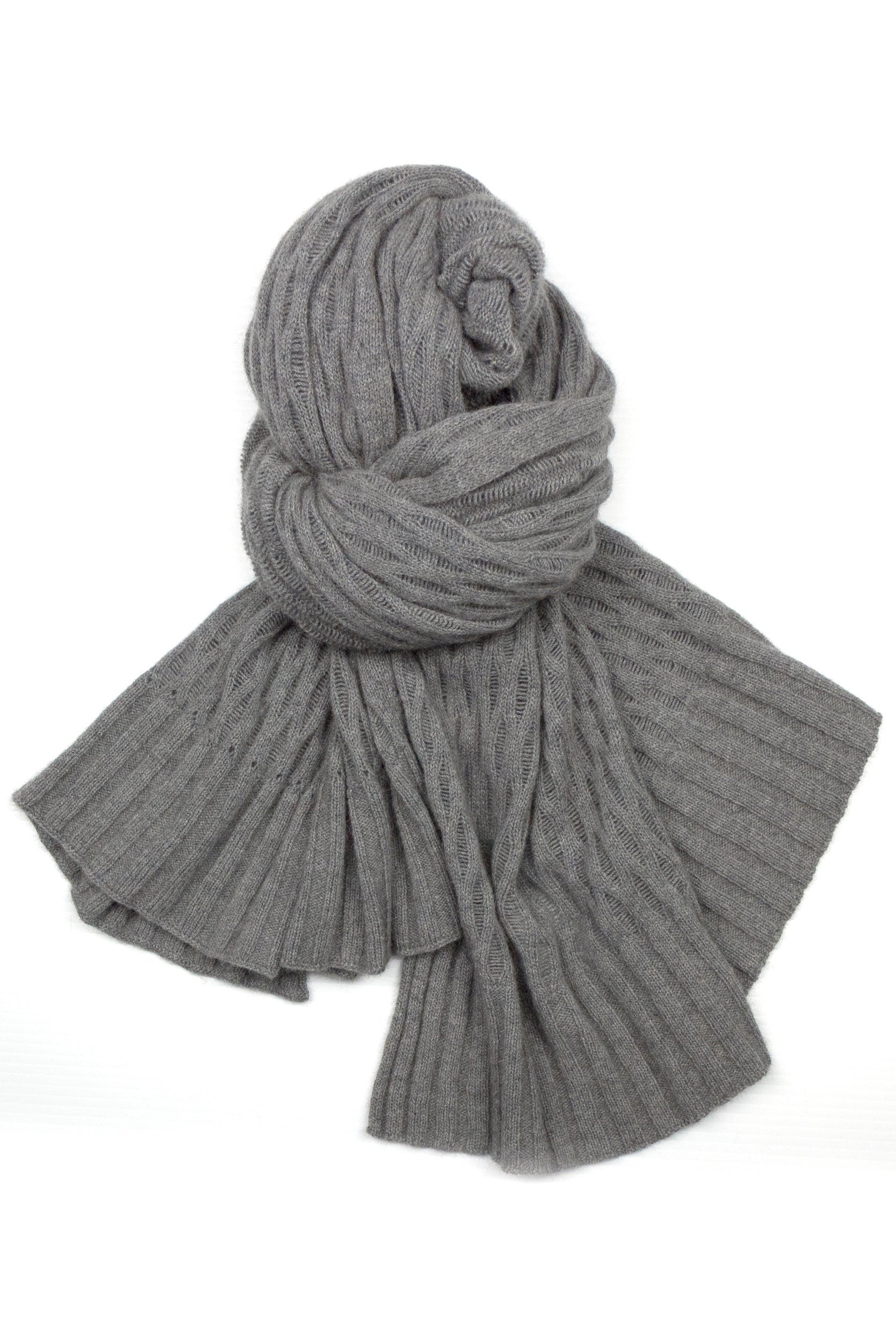 Possum Silk Lace Pashmina in Pewter