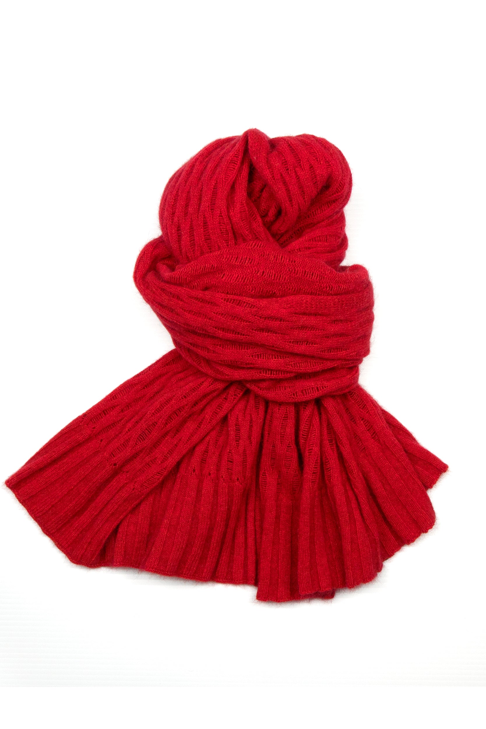 Possum Silk Lace Pashmina in Scarlet Red