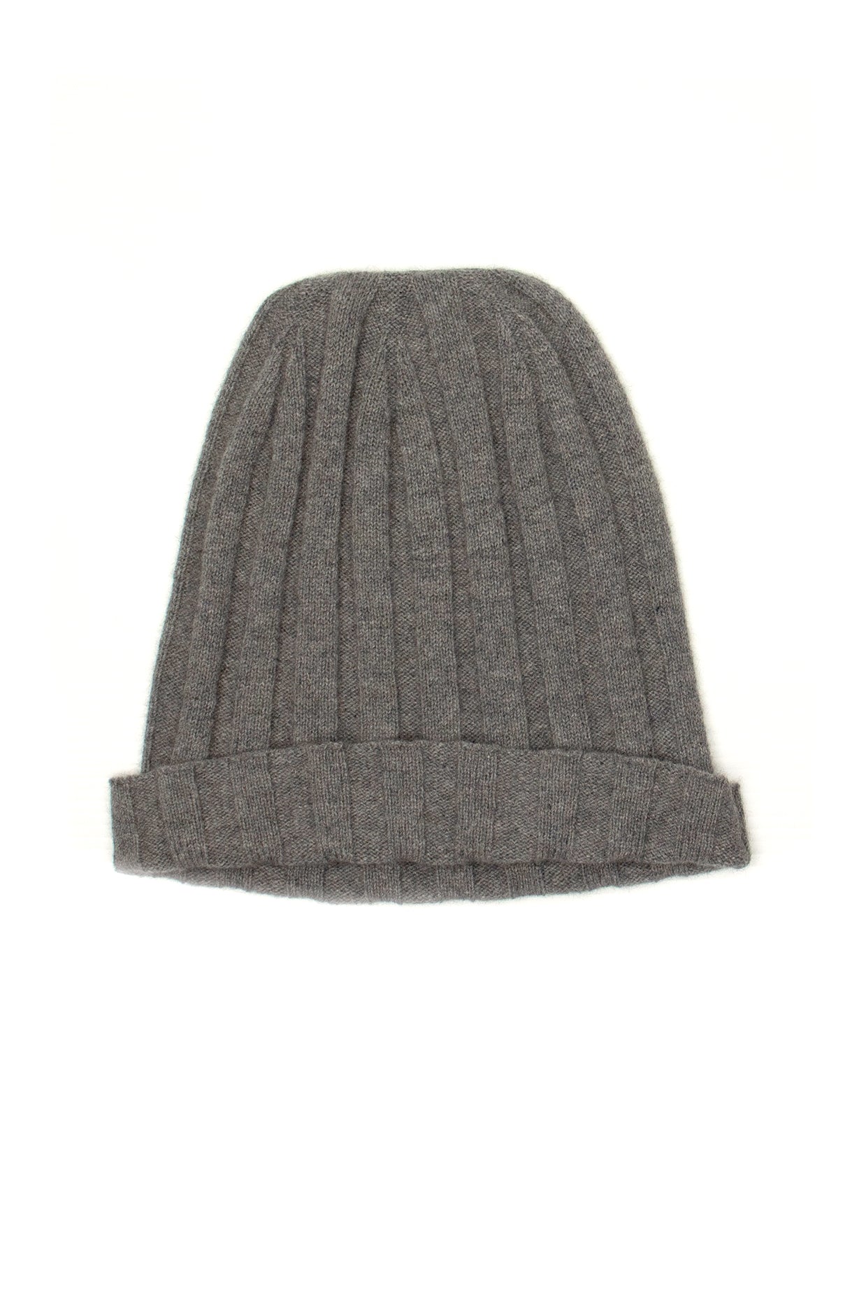 Rib Beanie in Pewter