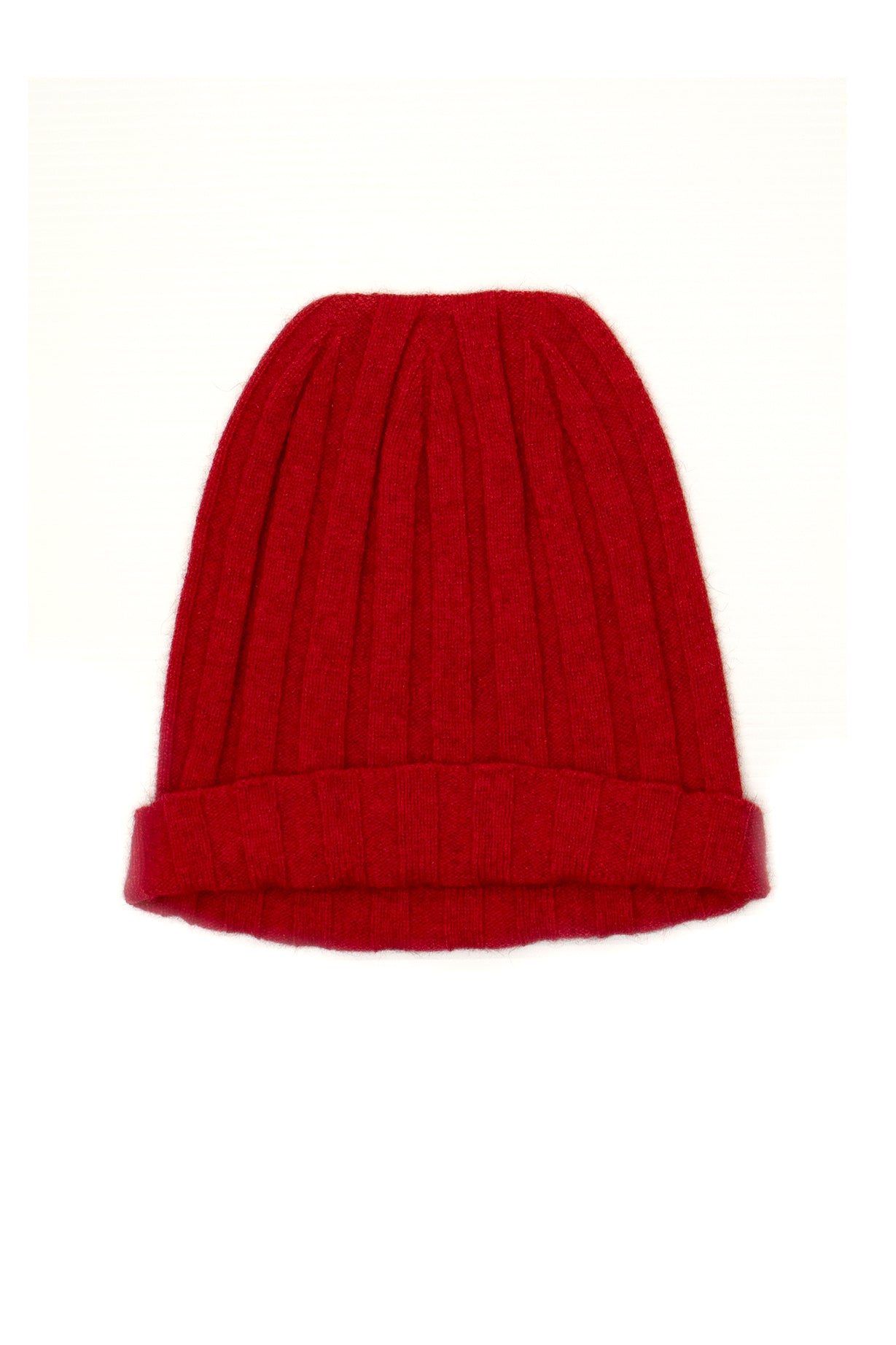 Rib Beanie in Red